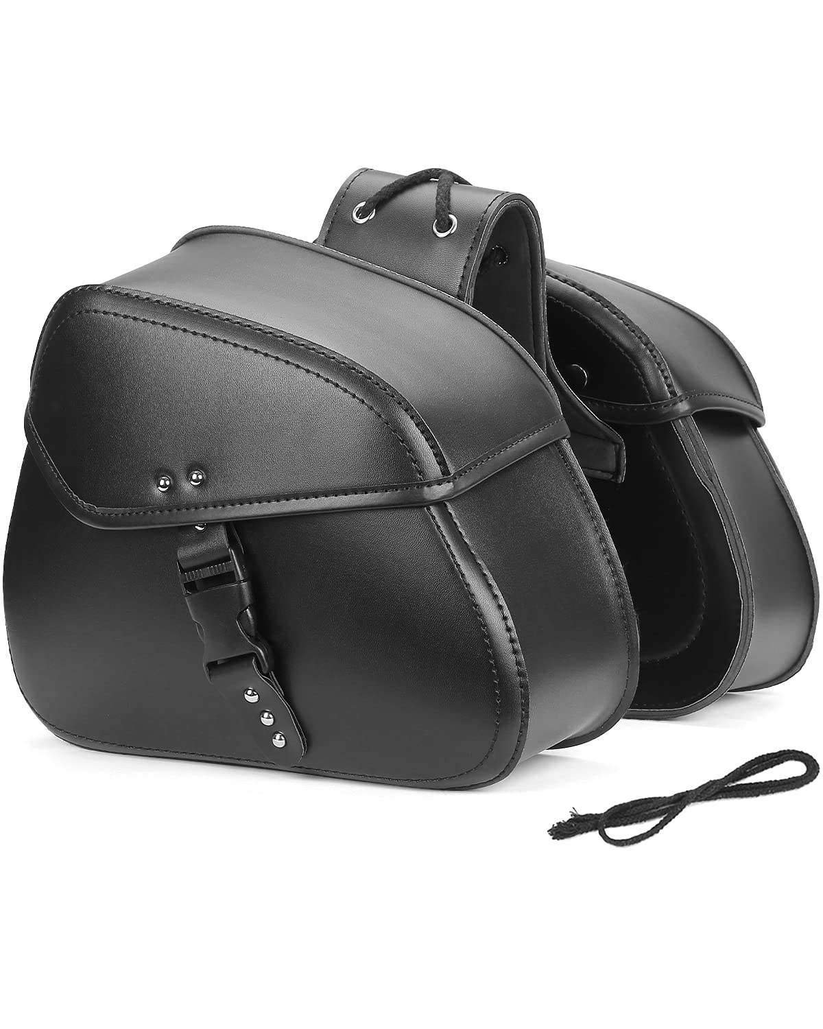 24L PU Leather Motorcycle Saddlebags - Image 7