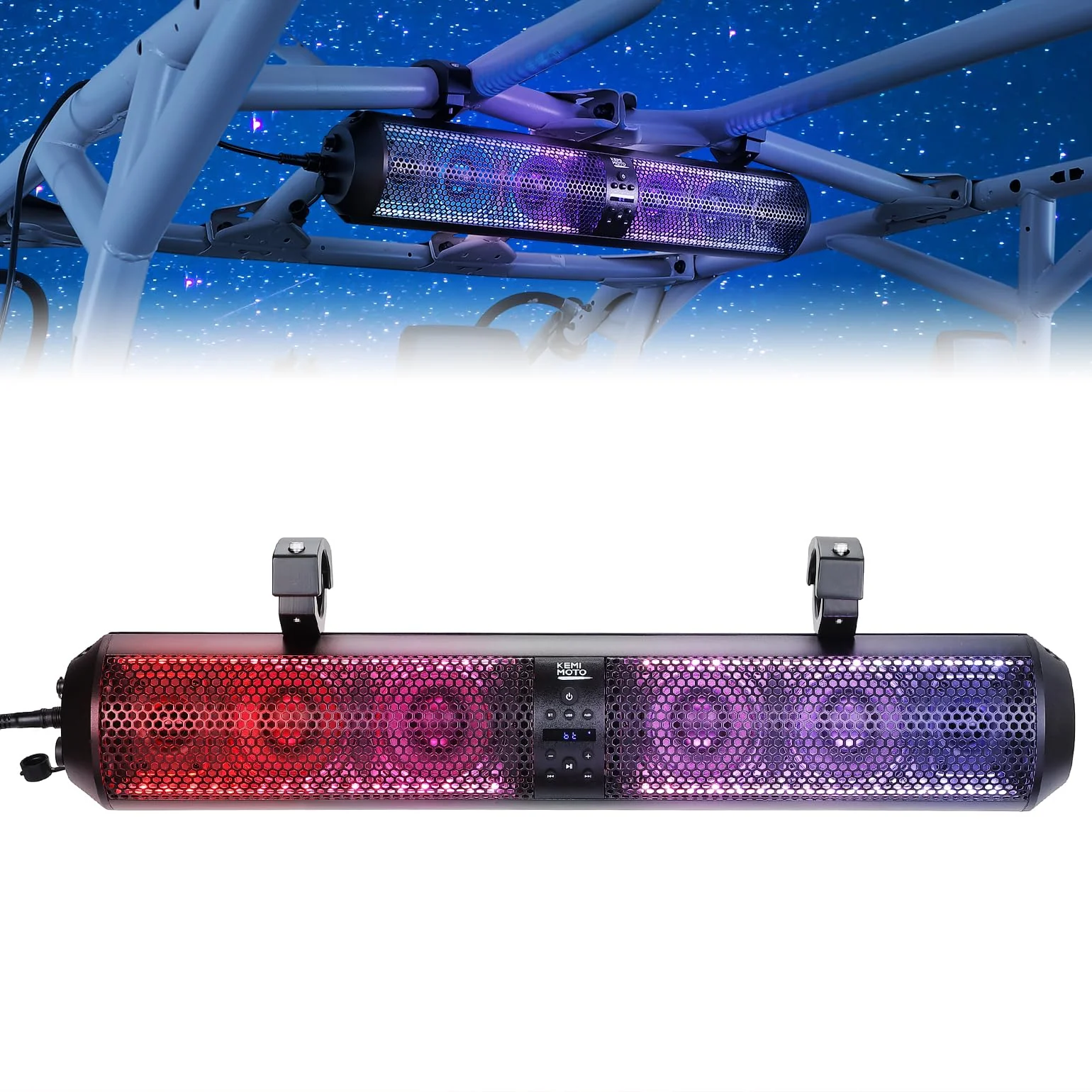 28 Inch RGB Bluetooth Soundbar for Boats - Image 10