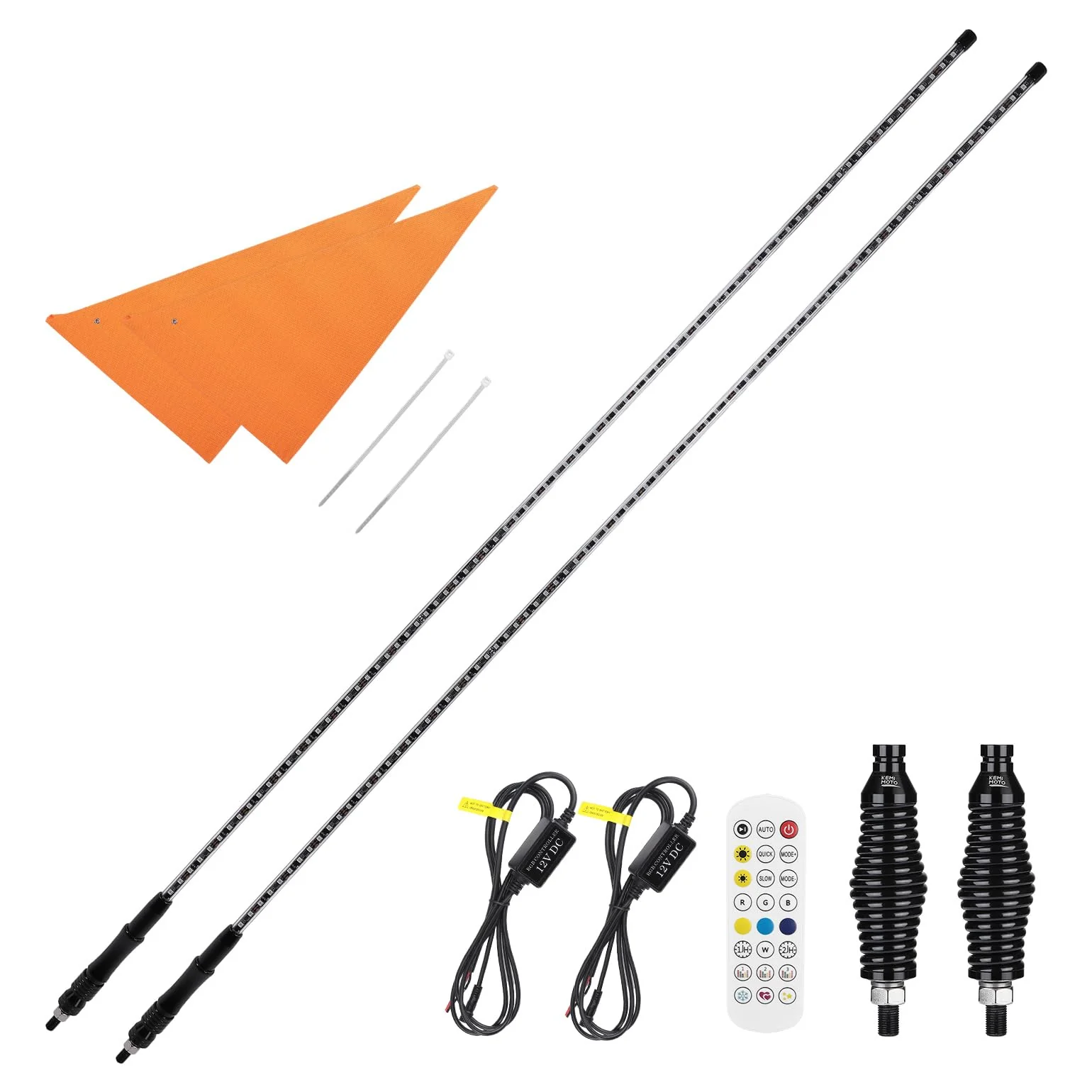 2PCS 5FT UTV Whip Lights with Spring Bases - Image 9