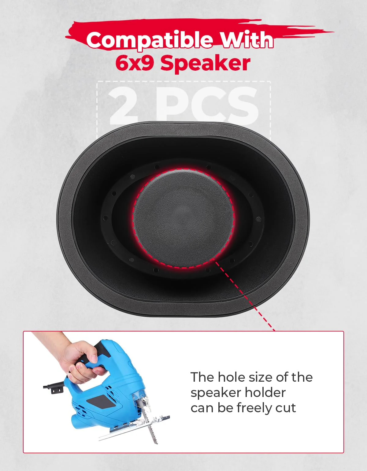 2PCS UTV Universial Speaker Pods for 6.5" Speakers - Image 4