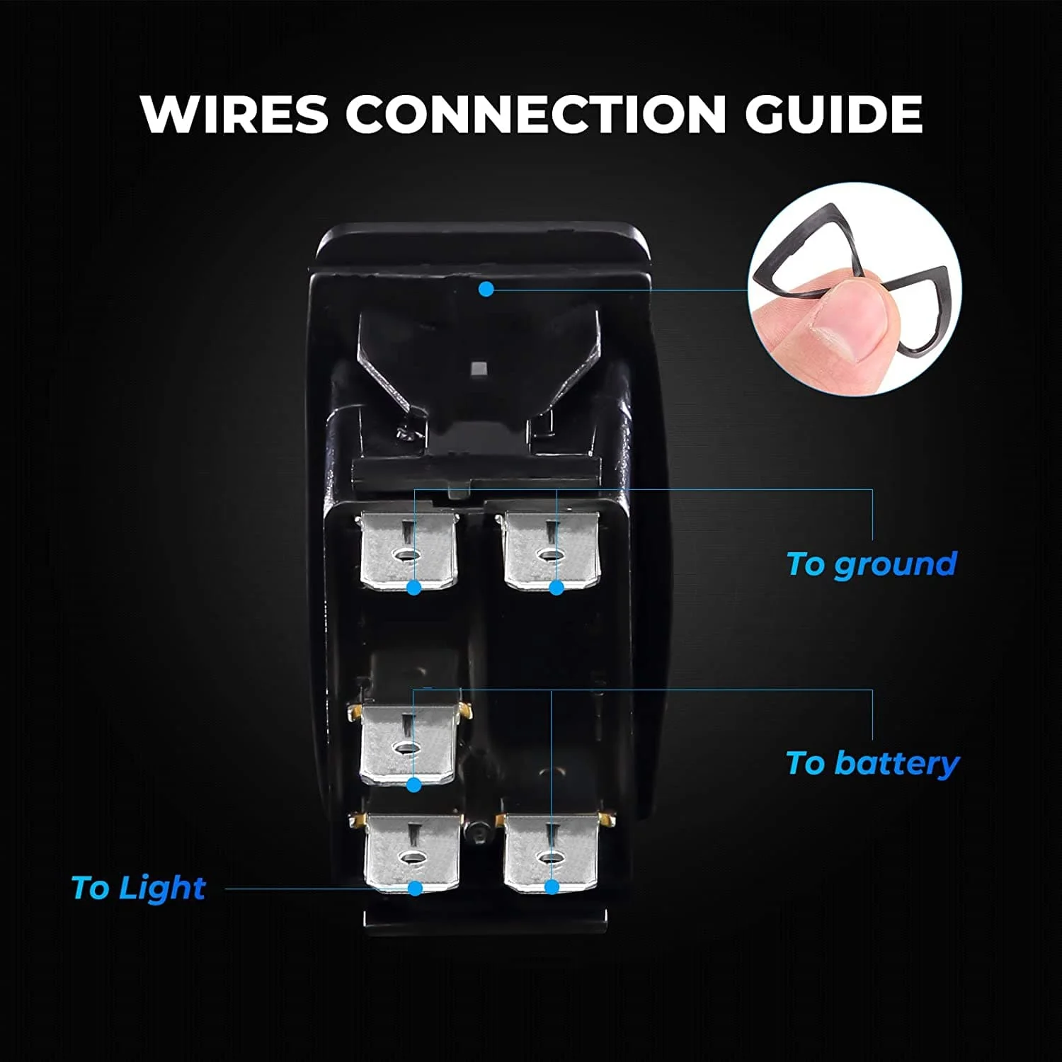 2PCS Whip Light w/RF, APP Control & Flag mount & 12V Switch On-off - Image 13