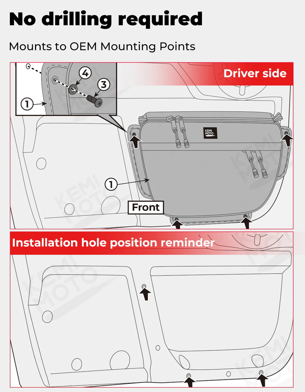 3.5L Door Storage Bags For Wolverine RMAX - Image 6