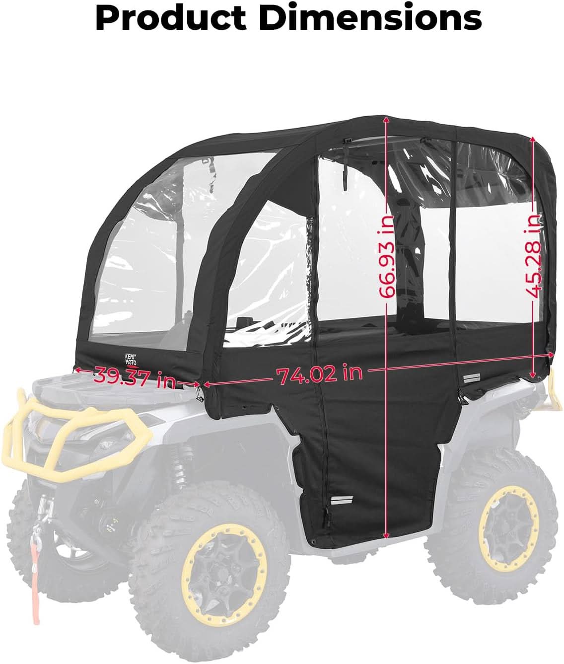 3-in-1 Extra Large ATV Cab Enclosure for Polaris, Can-Am, Kawasaki, Arctic Cat, CFMOTO - Image 3