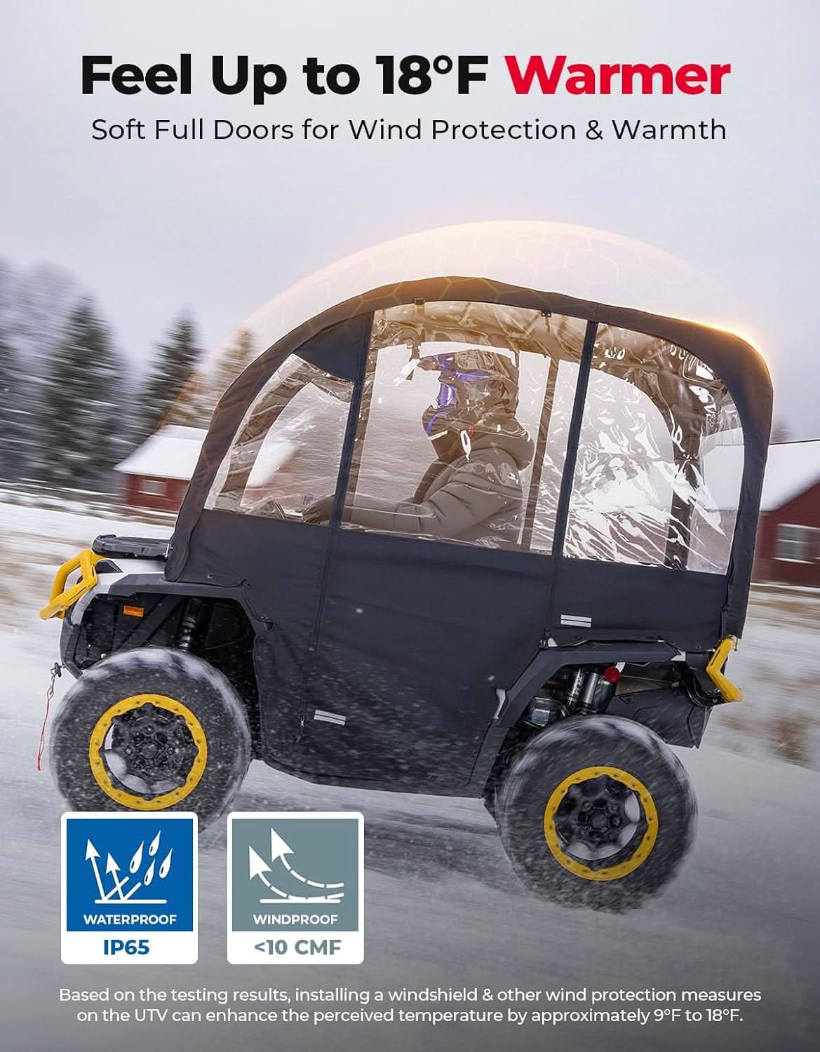 3-in-1 Extra Large ATV Cab Enclosure for Polaris, Can-Am, Kawasaki, Arctic Cat, CFMOTO - Image 4
