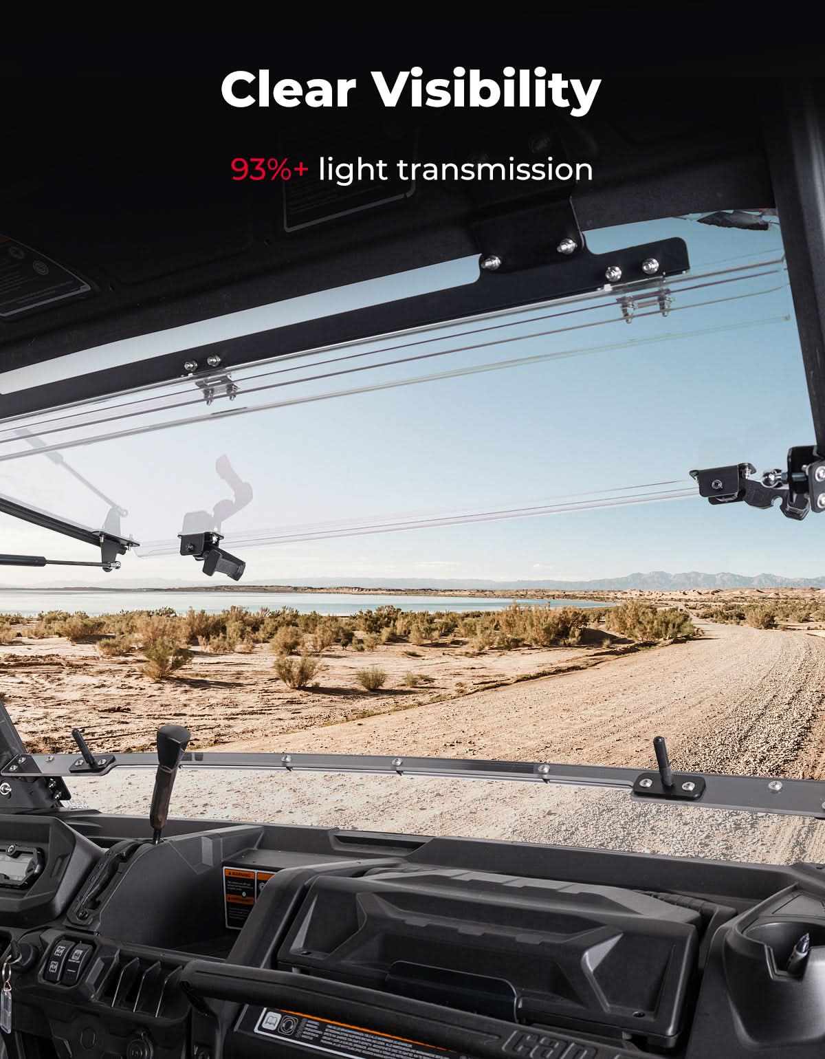 3-in-1 Flip Scratch-Resistant Windshield for Can-Am Defender & Defender Max HD5/HD8/HD10 - Image 4