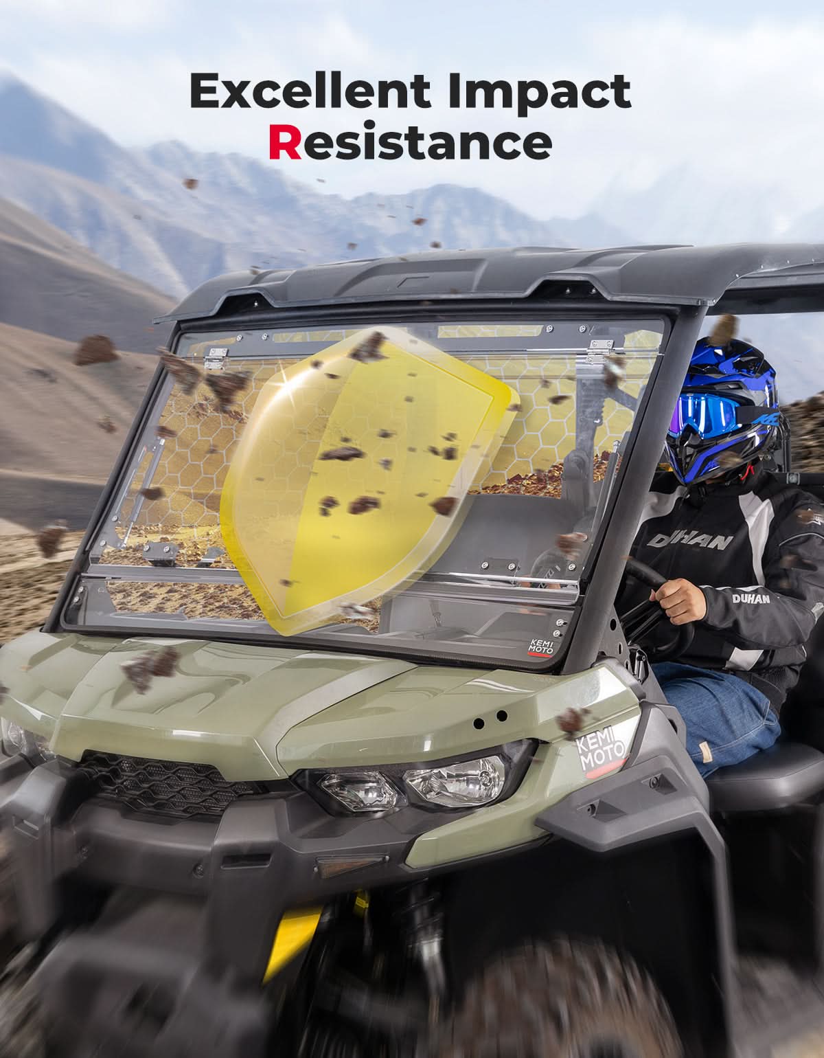 3-in-1 Flip Scratch-Resistant Windshield for Can-Am Defender & Defender Max HD5/HD8/HD10 - Image 6