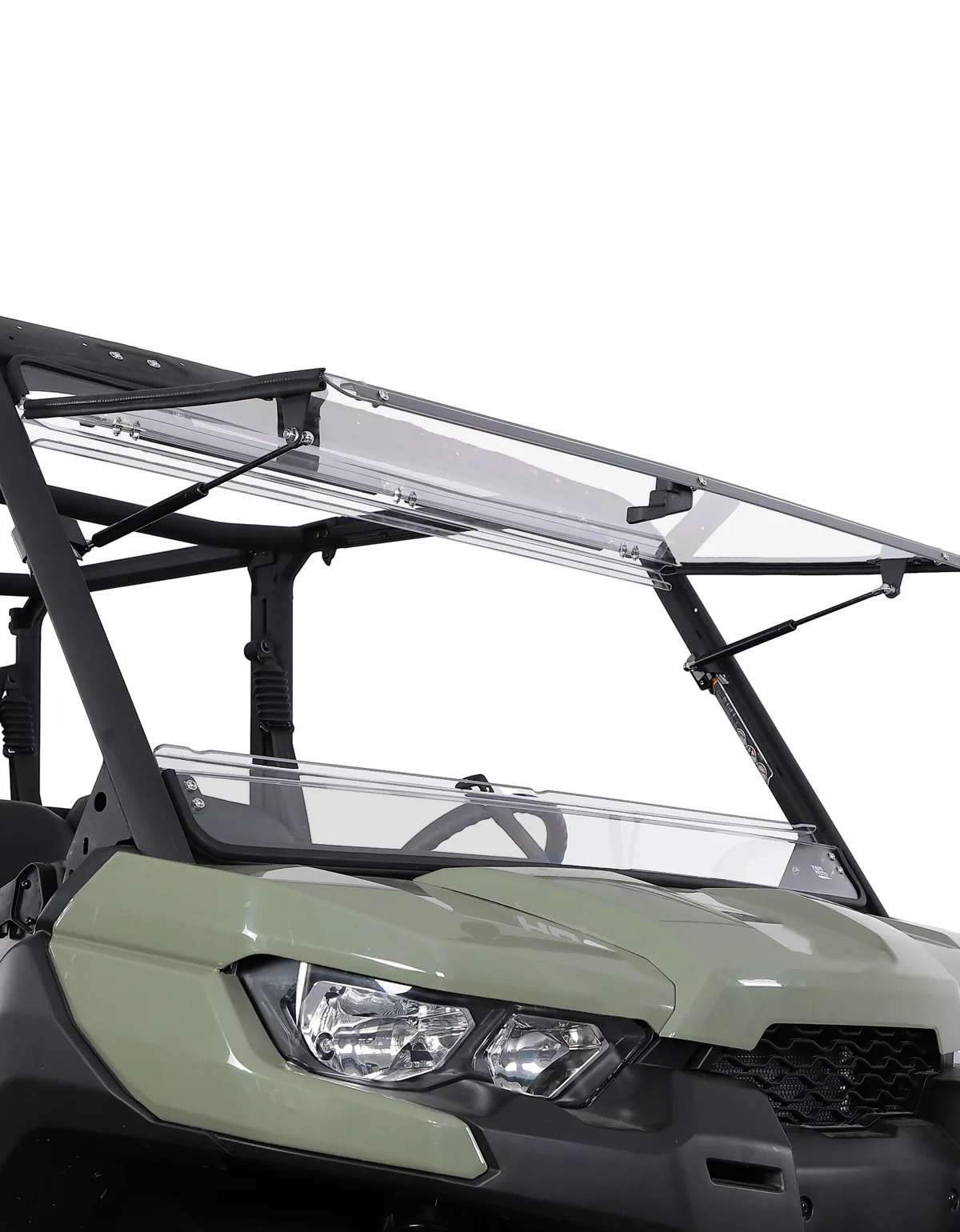 2-in-1 Flip Windshield 1/5" Thick Polycarbonate for Can-Am Defender HD5/8/10 - Image 8
