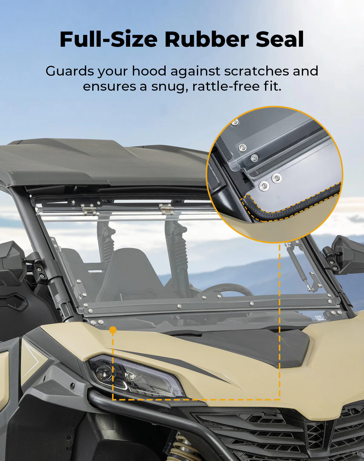 3-in-1 Flip Windshield for 2023+ CFMOTO ZForce 950 Sport | 800 Trail - Image 5