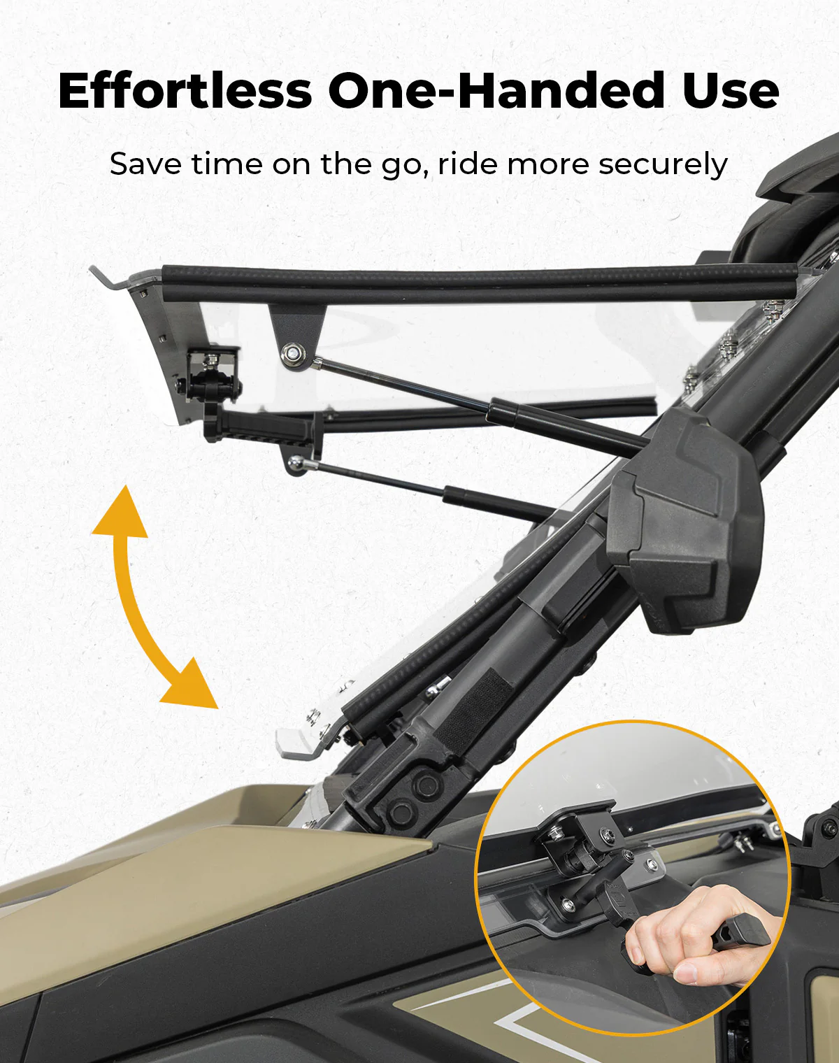 3-in-1 Flip Windshield for 2023+ CFMOTO ZForce 950 Sport | 800 Trail - Image 6