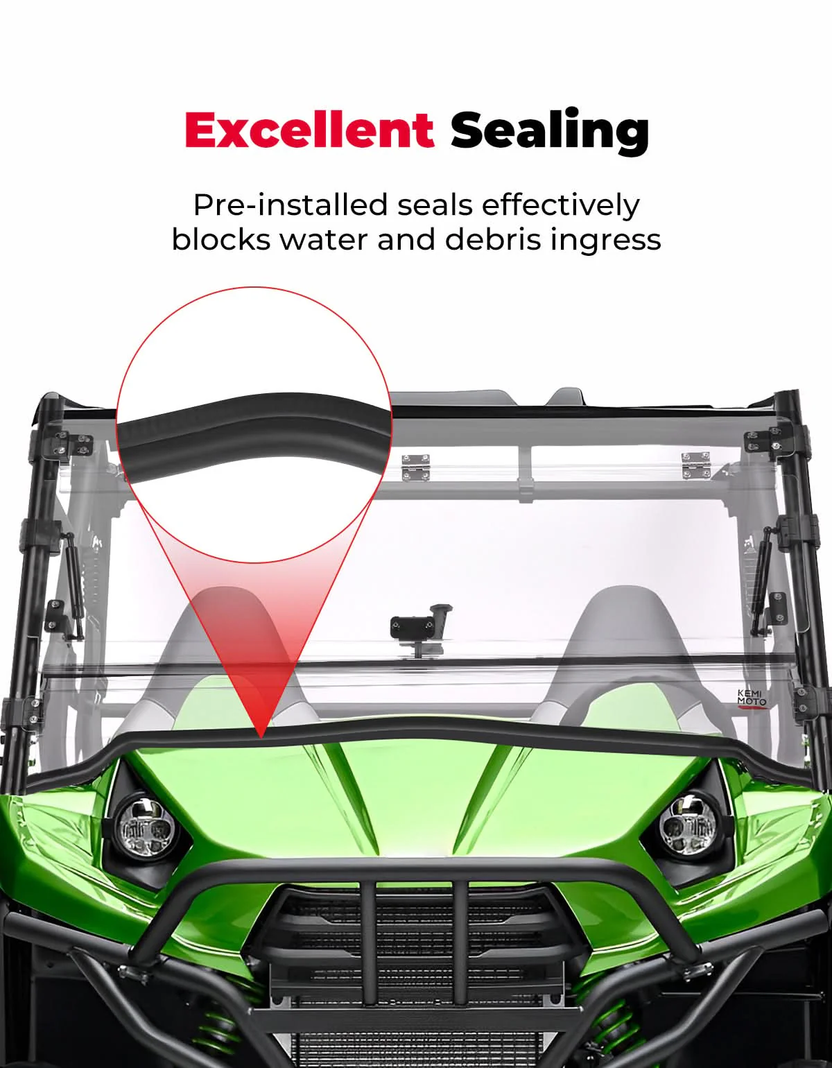 3-in-1 Flip Windshield For Kawasaki Teryx - Image 5