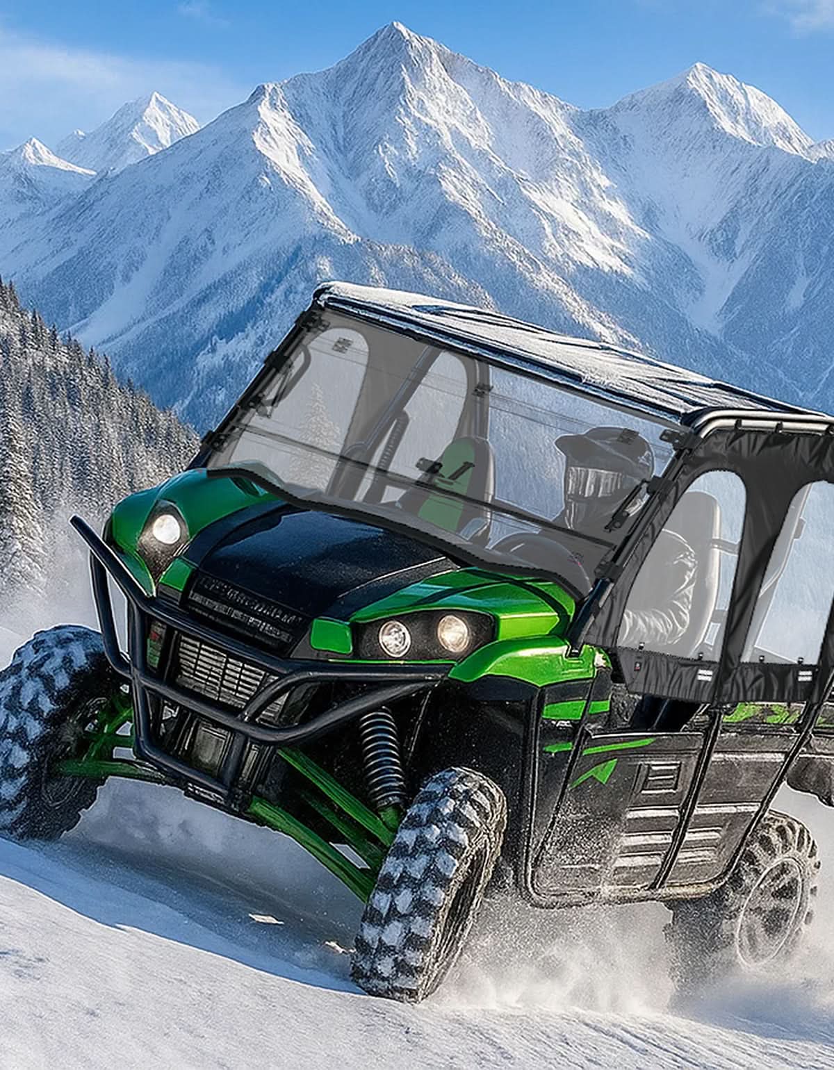 3-in-1 Flip Windshield For Kawasaki Teryx - Image 8