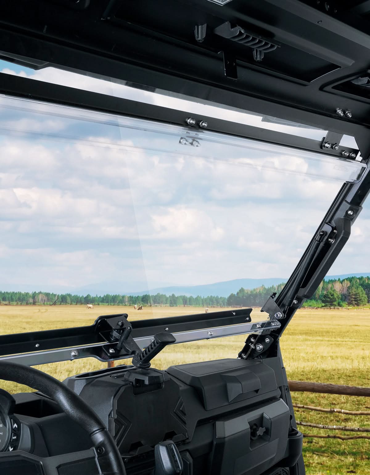 3-IN-1 Flip Windshield for Polaris Ranger XP 1000/ Crew XP 1000 2015-2026 - Image 7