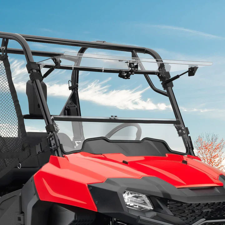 3-IN-1 Flip Windshield & Rear Panel with Open Window For Pioneer 700/ 700-4 - Image 2