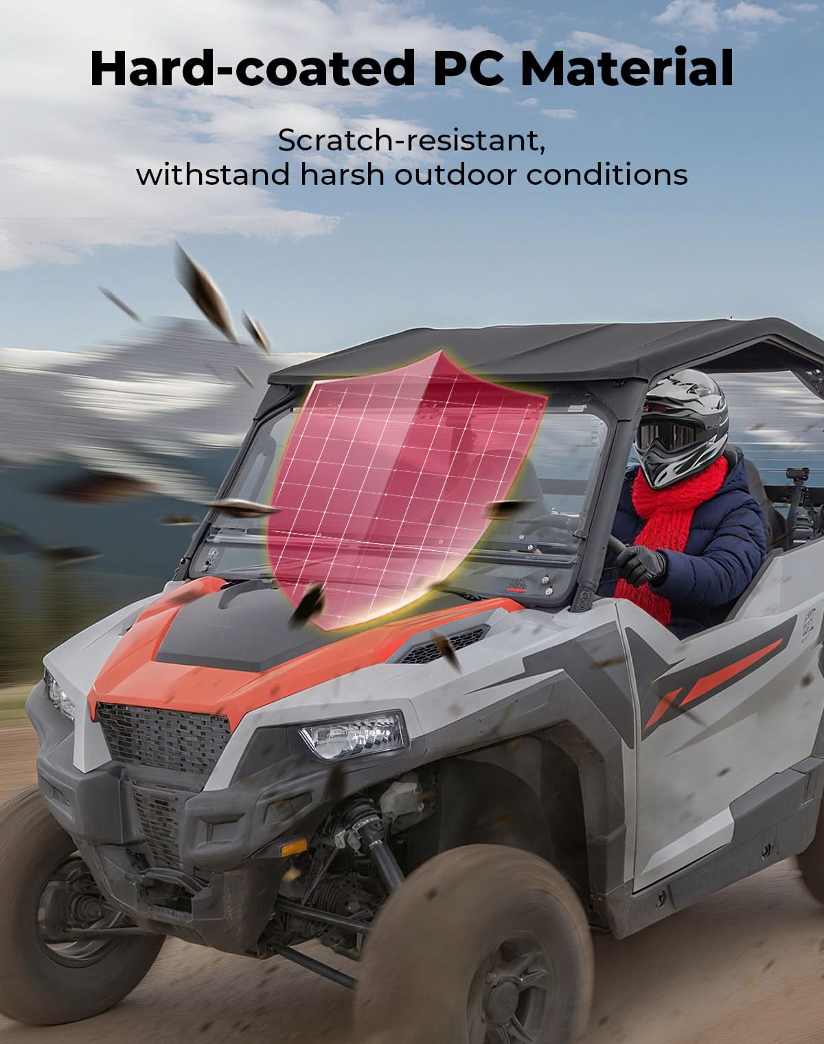 3-IN-1 Front Flip Windshield for Polaris General 1000, XP 1000, 4 1000 2016-2026 - Image 6