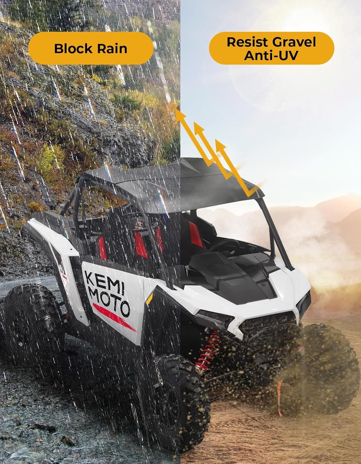 3-in-1 UTV Roof Hard Top for Polaris RZR XP 1000 2024-2025 - Image 6