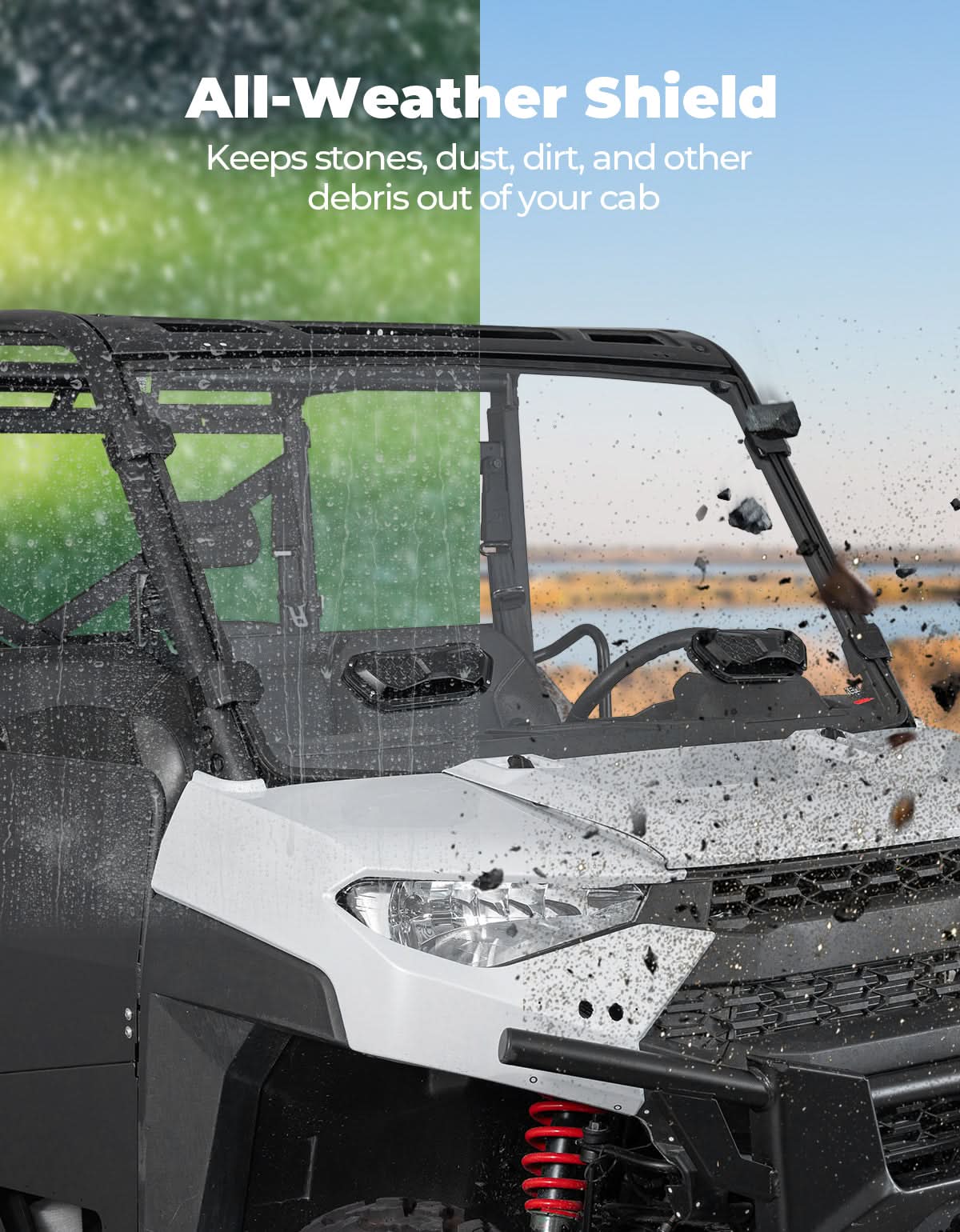 3-in-1 Vented Windshield for Polaris Ranger 1000 & XP 900/1000 (2014-2026) - Image 8
