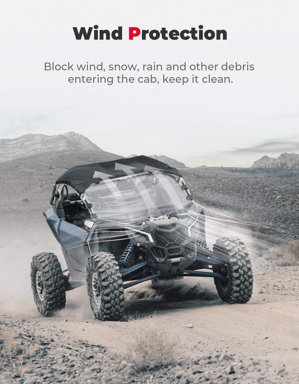 3-Piece PC Front Full Windshield for Can-Am Maverick X3/MAX - Image 2