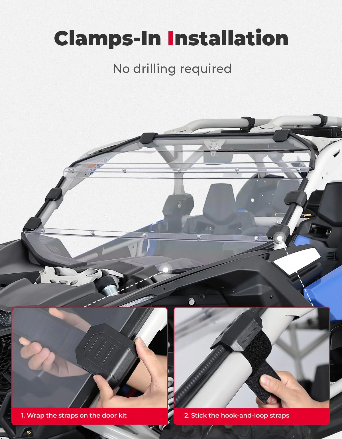 3-Piece PC Front Full Windshield for Can-Am Maverick X3/MAX - Image 7