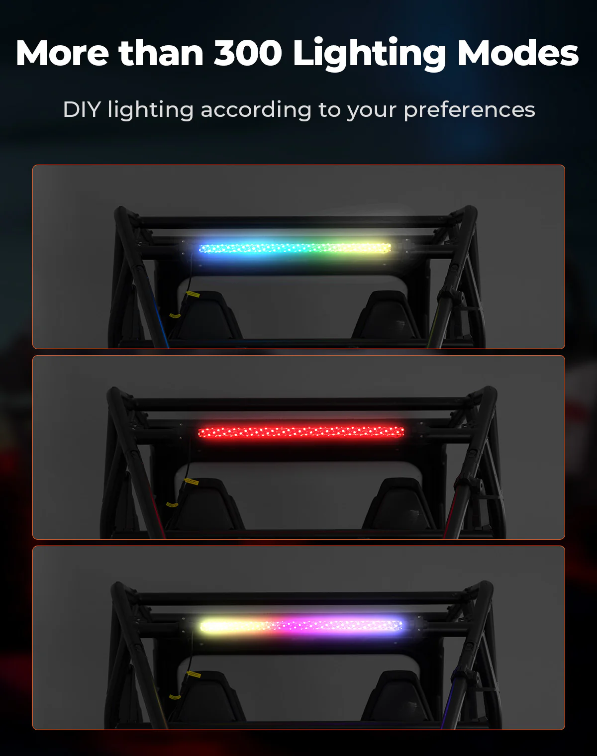 30" LED Chase Light Bar fit 1.5” Roll Cage for Polaris RZR, Can-Am Maverick X3 - Image 4