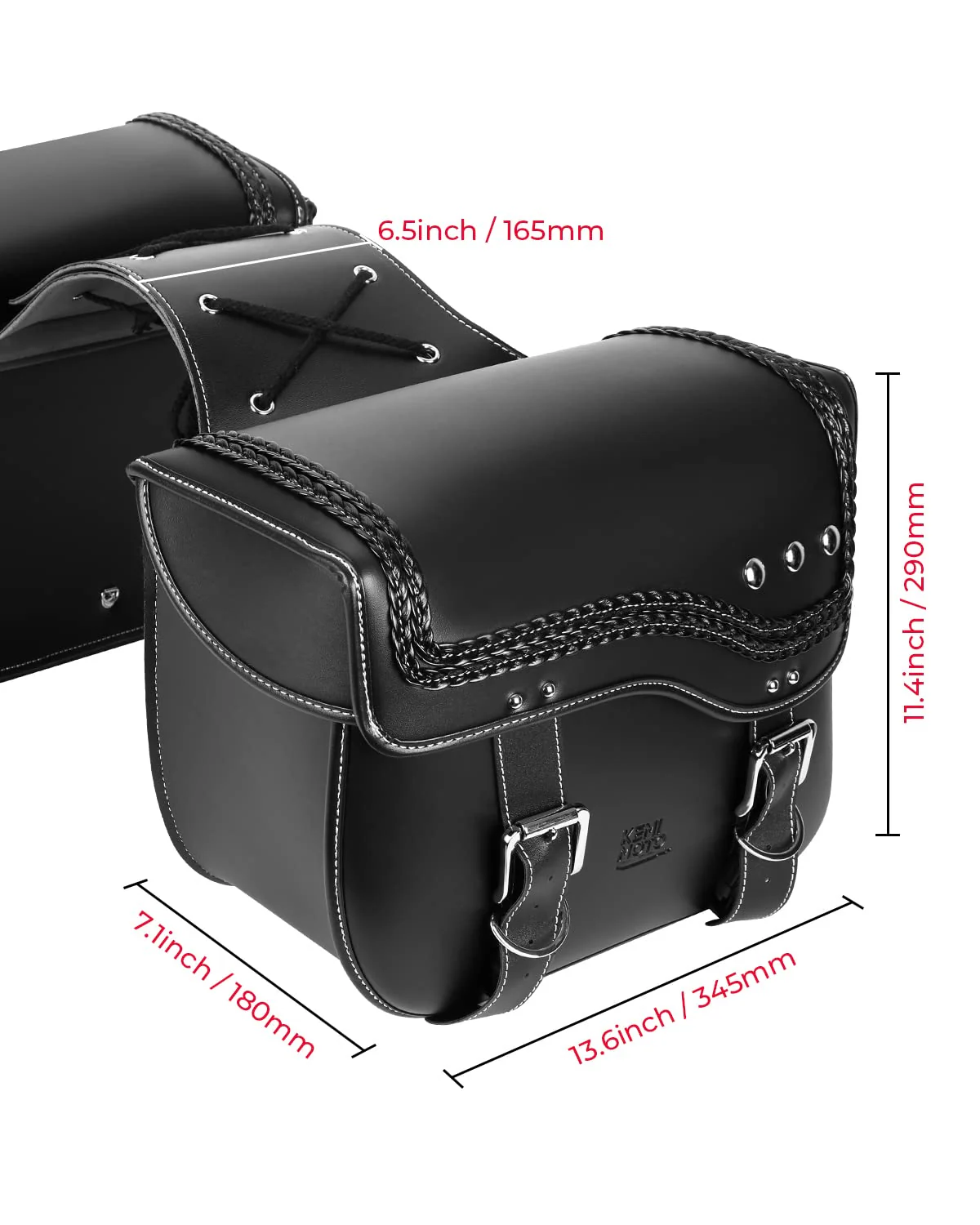 30L Motorcycle Synthetic Leather Saddlebag for Sportster Softail - Image 6