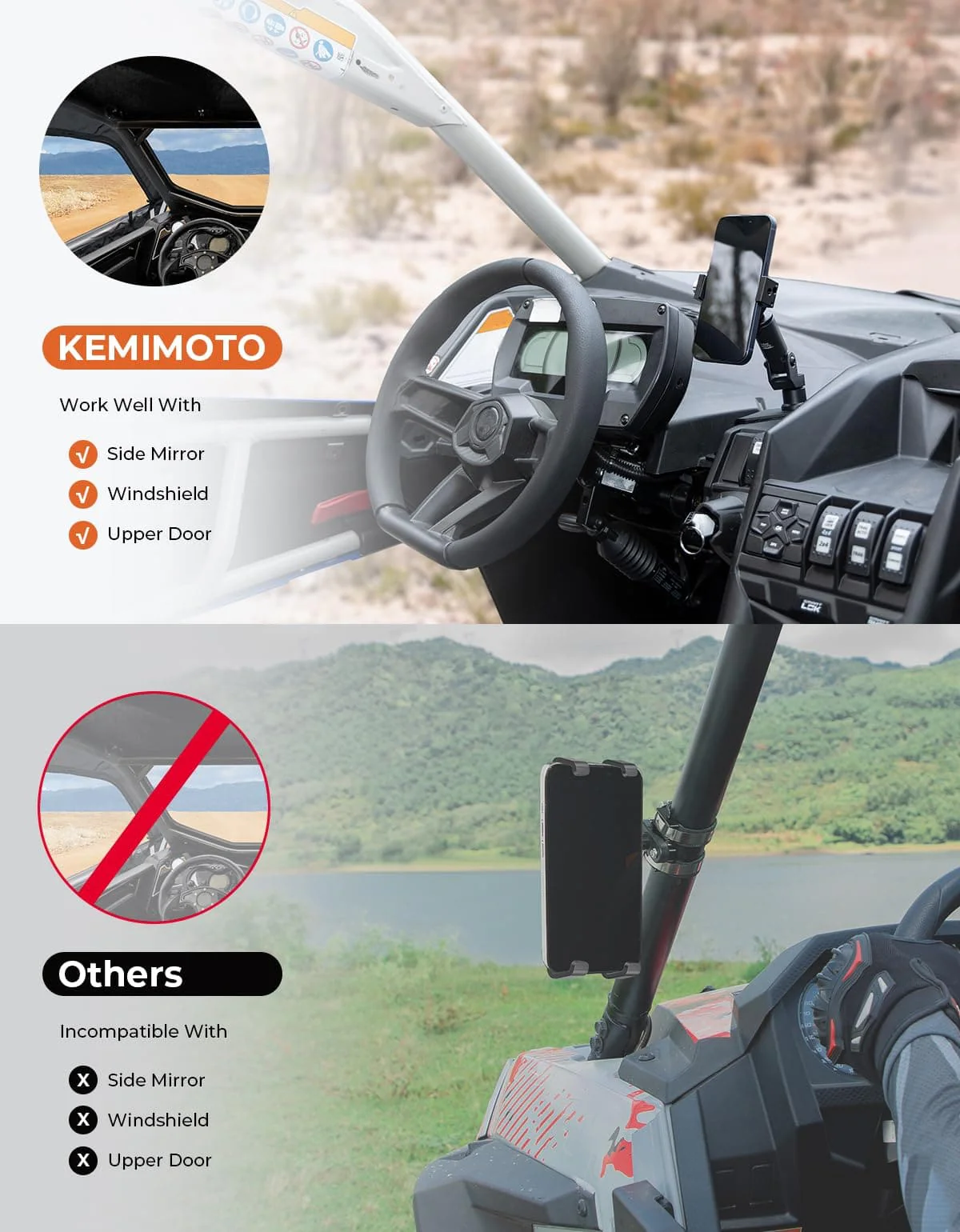 360° Adjustable CNC Phone Mount for Can-Am Maverick X3/MAX - Image 3