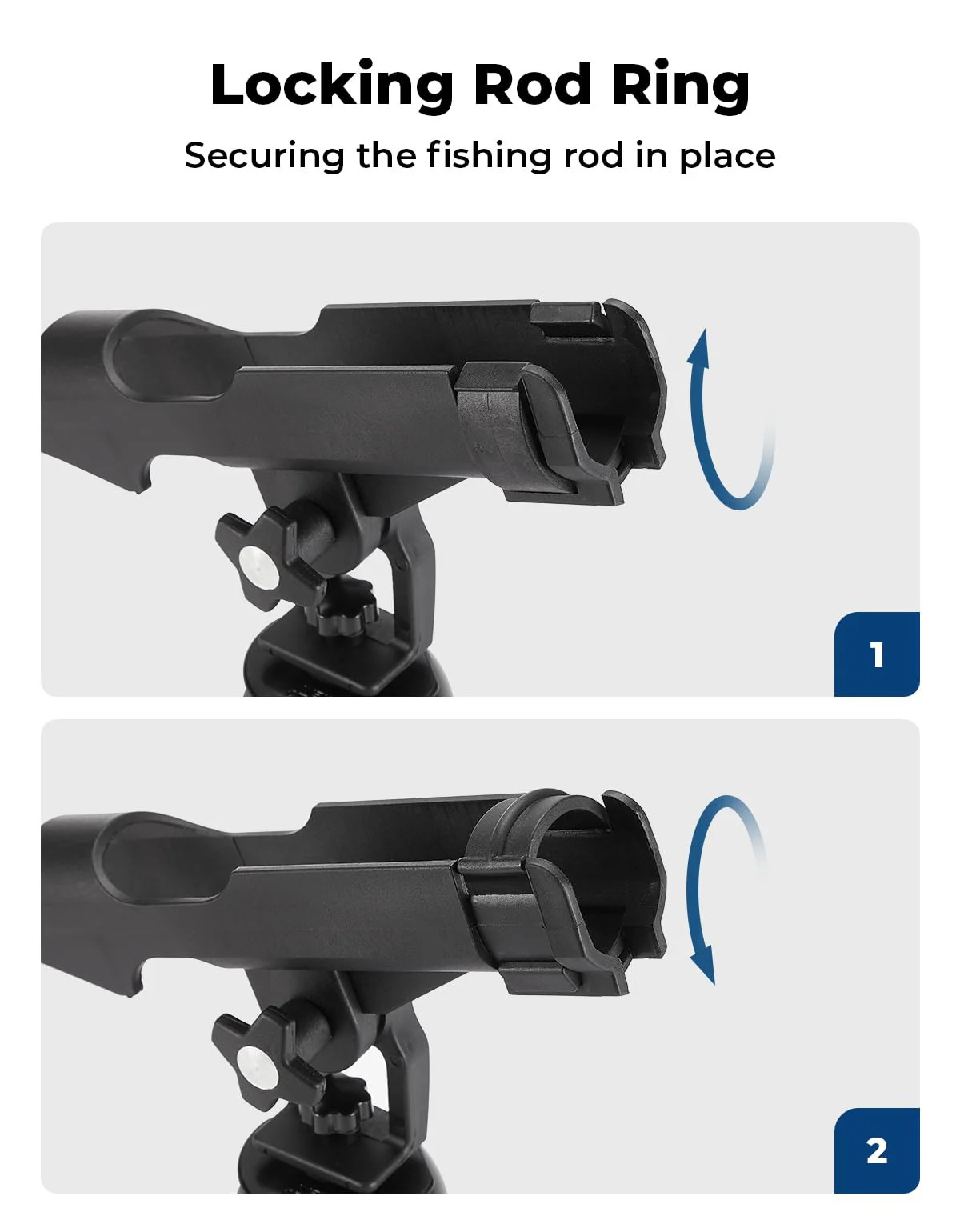 360° Adjustable Kayak Fishing Rod Holder with T-Shaped Screw - Image 4