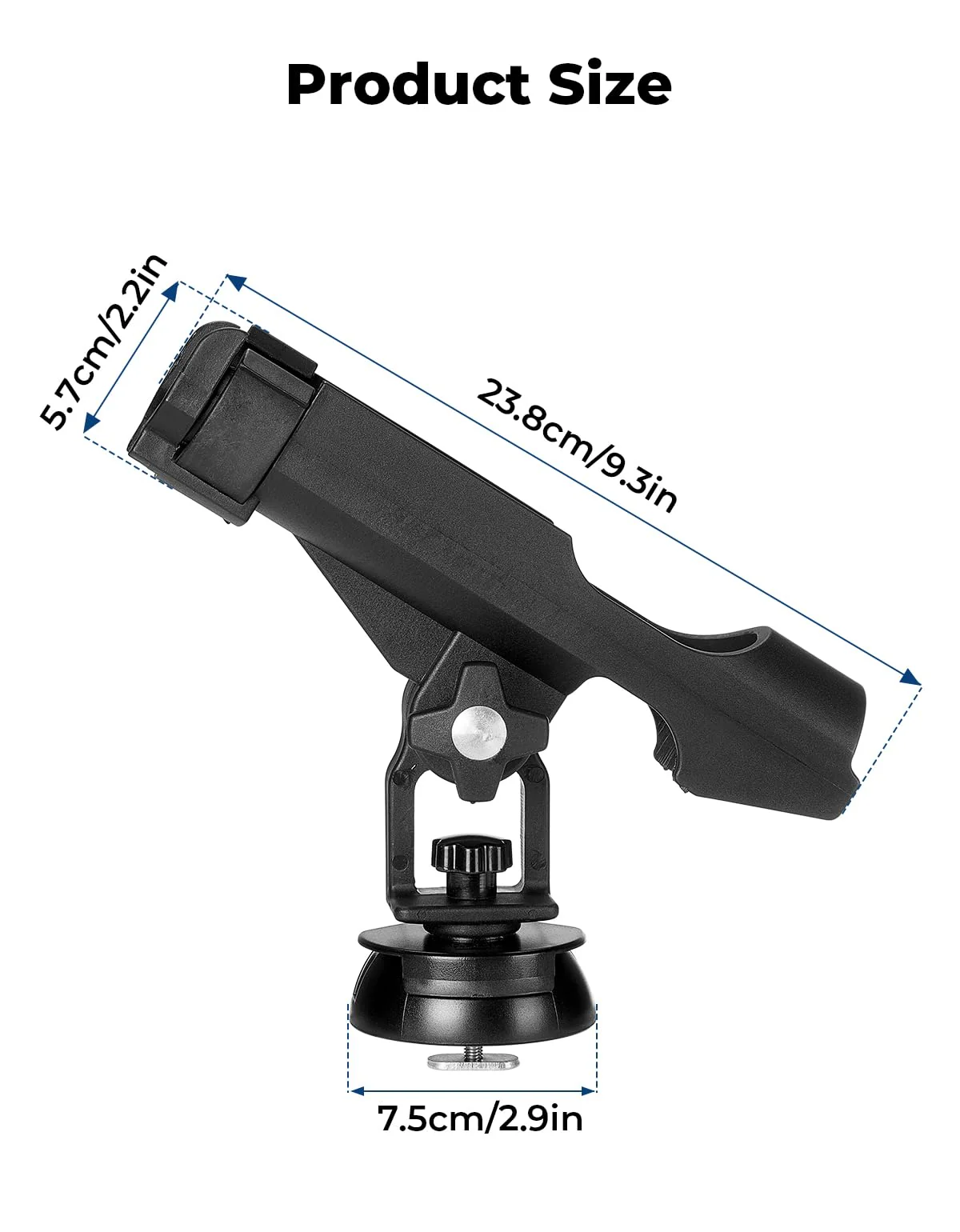360° Adjustable Kayak Fishing Rod Holder with T-Shaped Screw - Image 5
