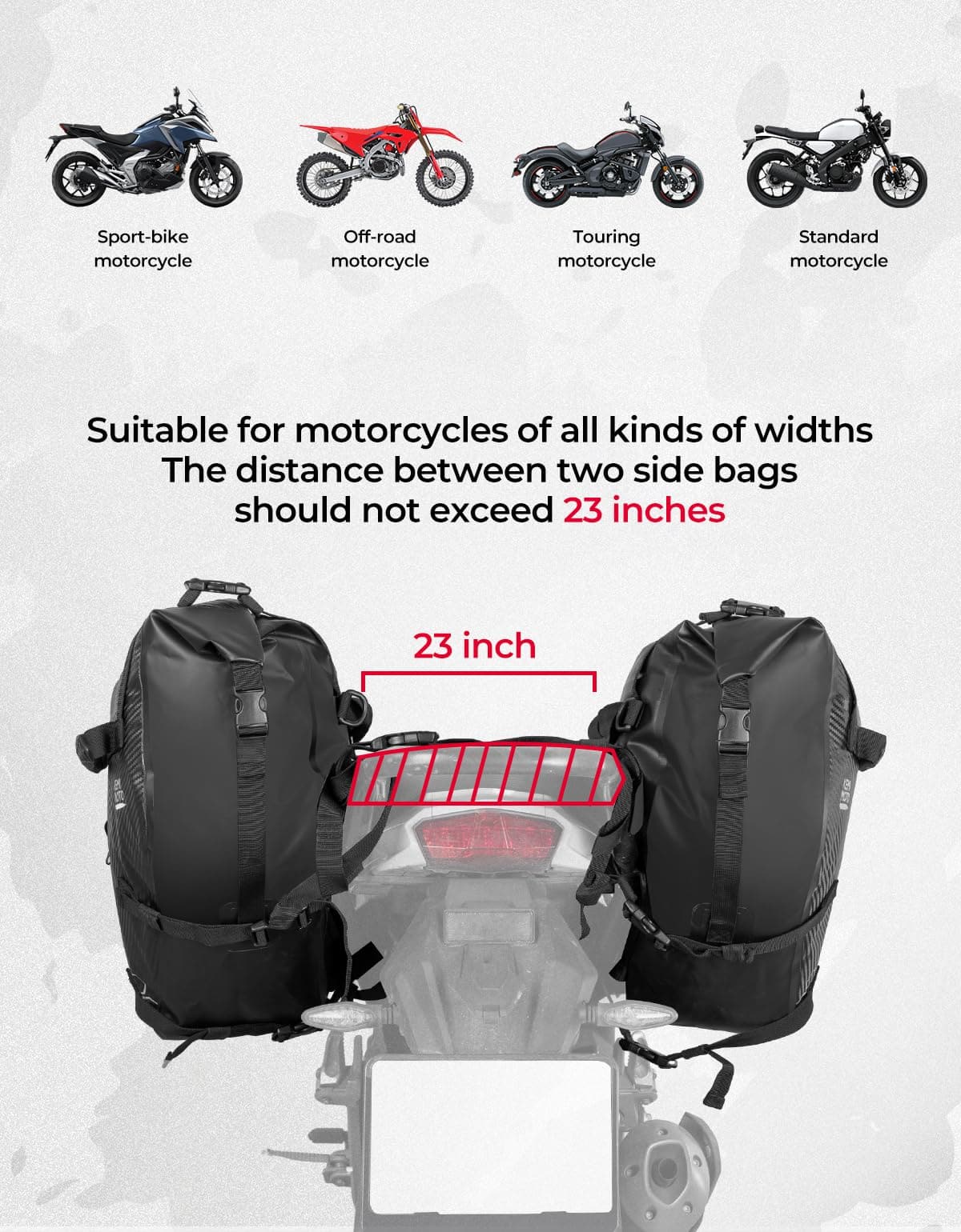 38L Universal Motorcycle Saddlebags for Sportster, Softail, Dyna - Image 6