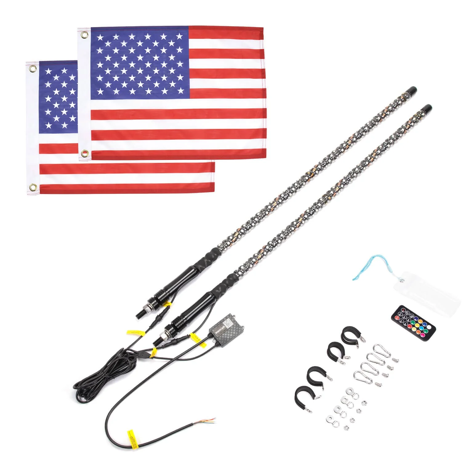3FT 2PCS Spiral Whip Light Bluetooth Control for Can-Am Maverick X3