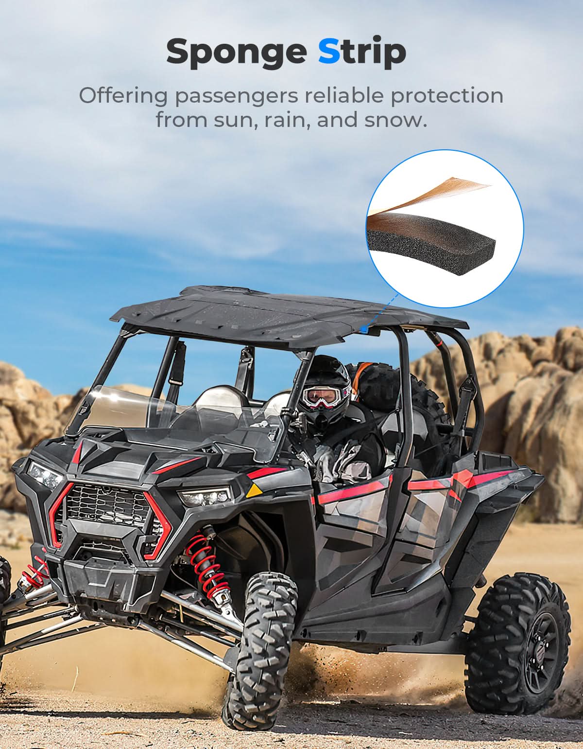 4-in-1 Sport Roof for Polaris RZR XP 4 1000 / XP 4 Turbo / 4 900 / S 4 1000 (2014-2023) - Image 3