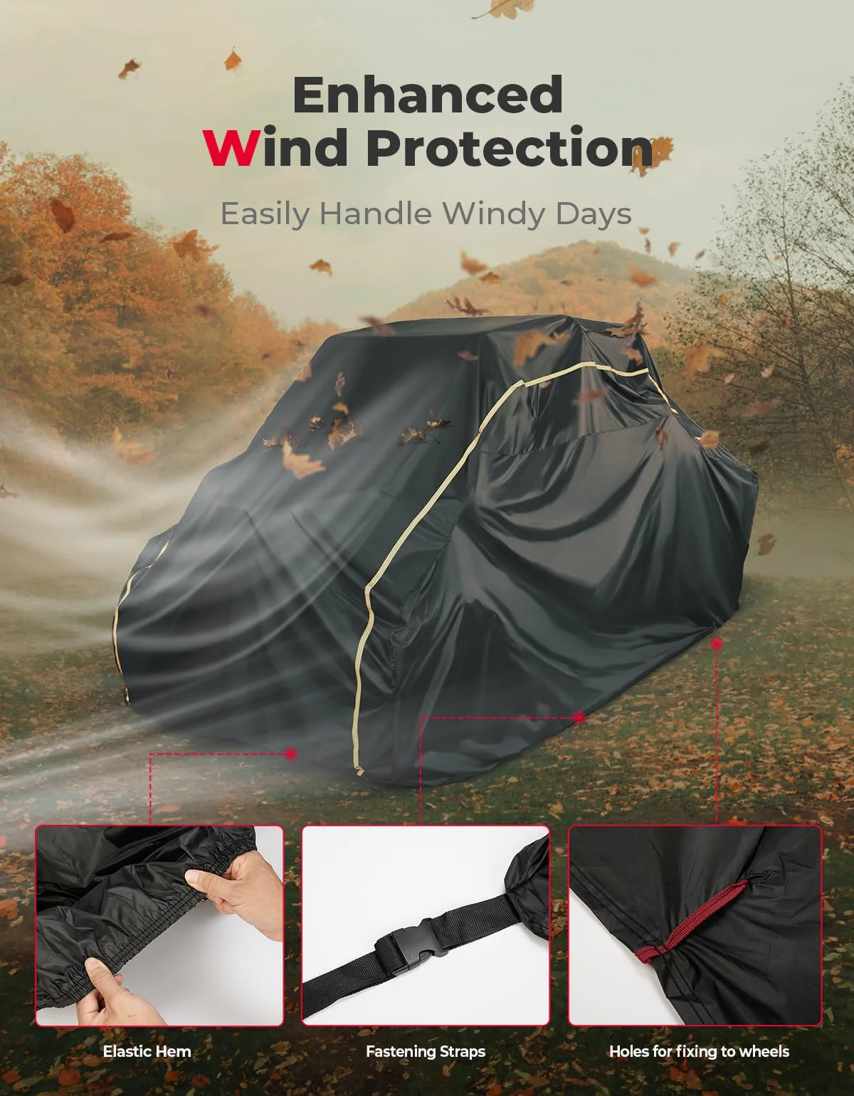 4-Seater UTV Cover for RZR / Ranger / Defender / UForce / Mule (M) - Image 6