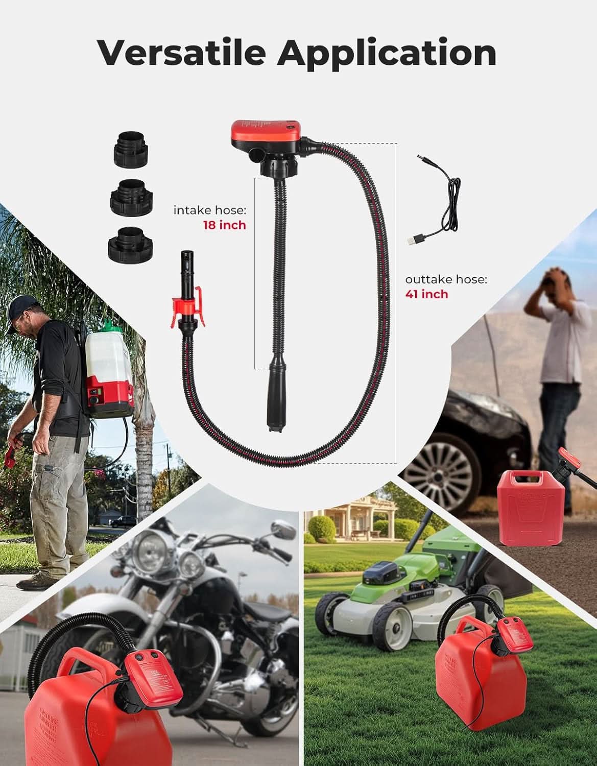 41" Hose Fuel Transfer Pump with Automatic Shut-Off Sensor - Image 7