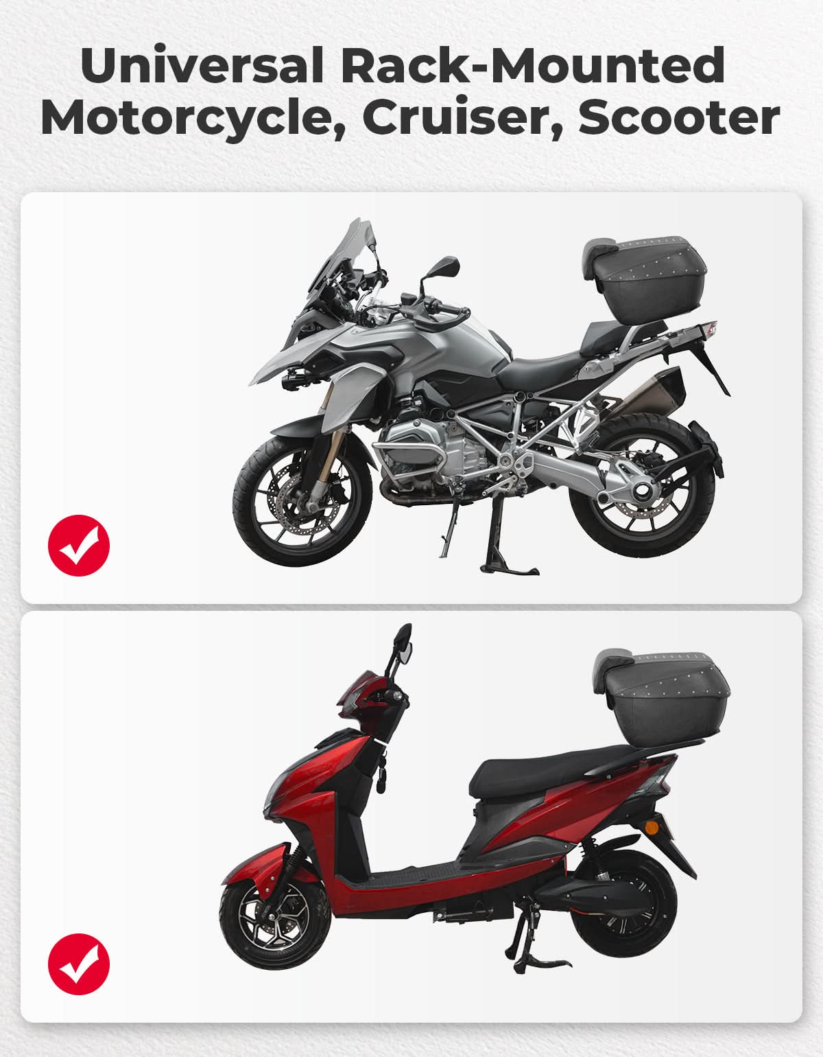 43L Waterproof Motorcycle Top Case Hard Shell - Image 5