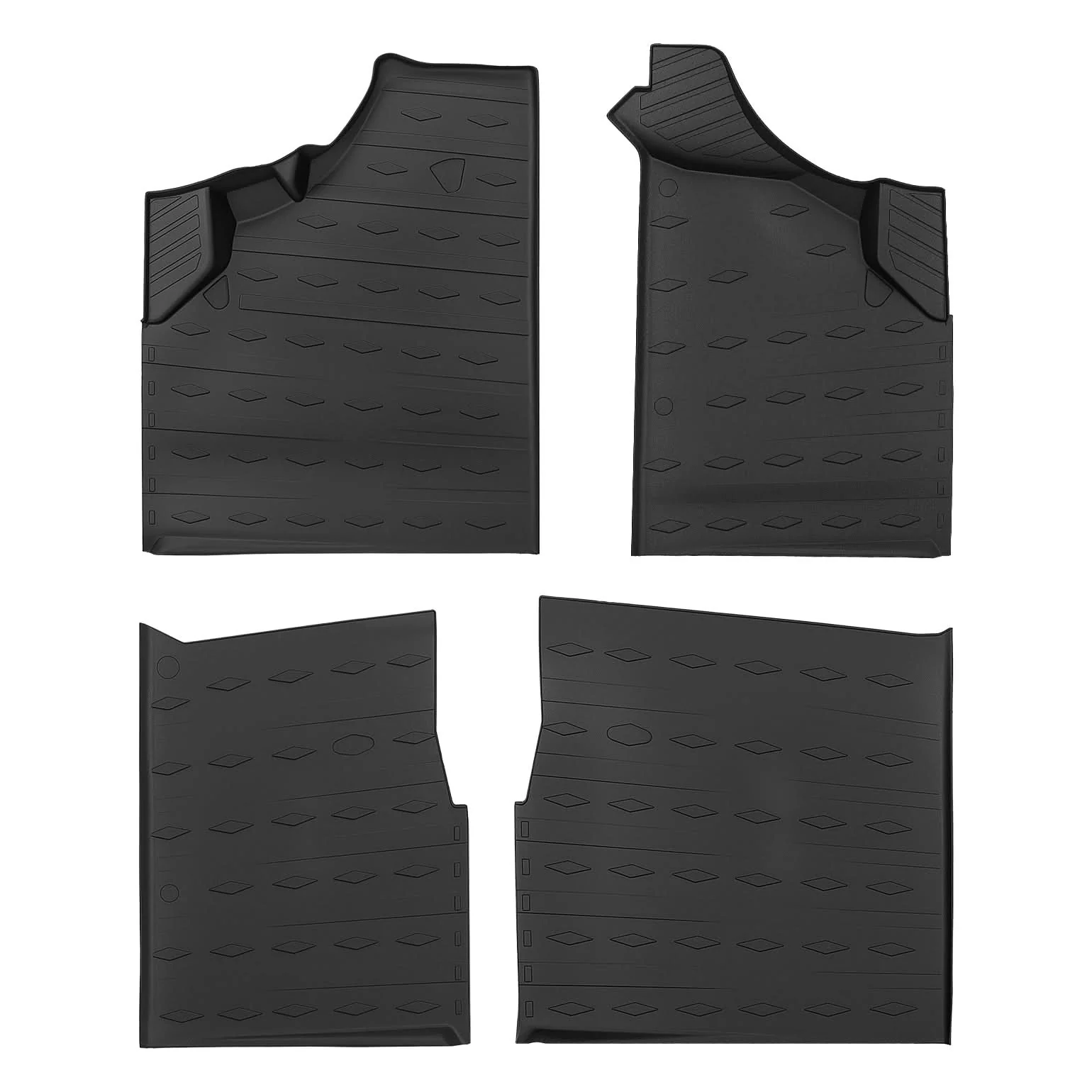 4PCS Floor Mats for Can-Am Defender MAX 2020–2025 All-Weather Rubber