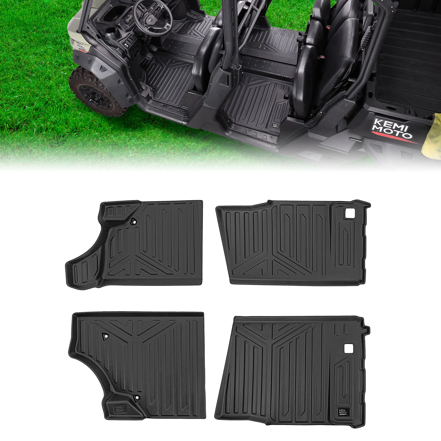 4PCS TPE Floor Mats Anti-Slip for Can-Am Defender Max HD7|8|9|10 - Image 10
