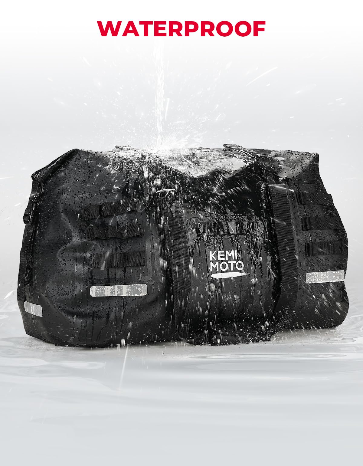 50L Waterproof Motorcycle Tail Bag - Image 3