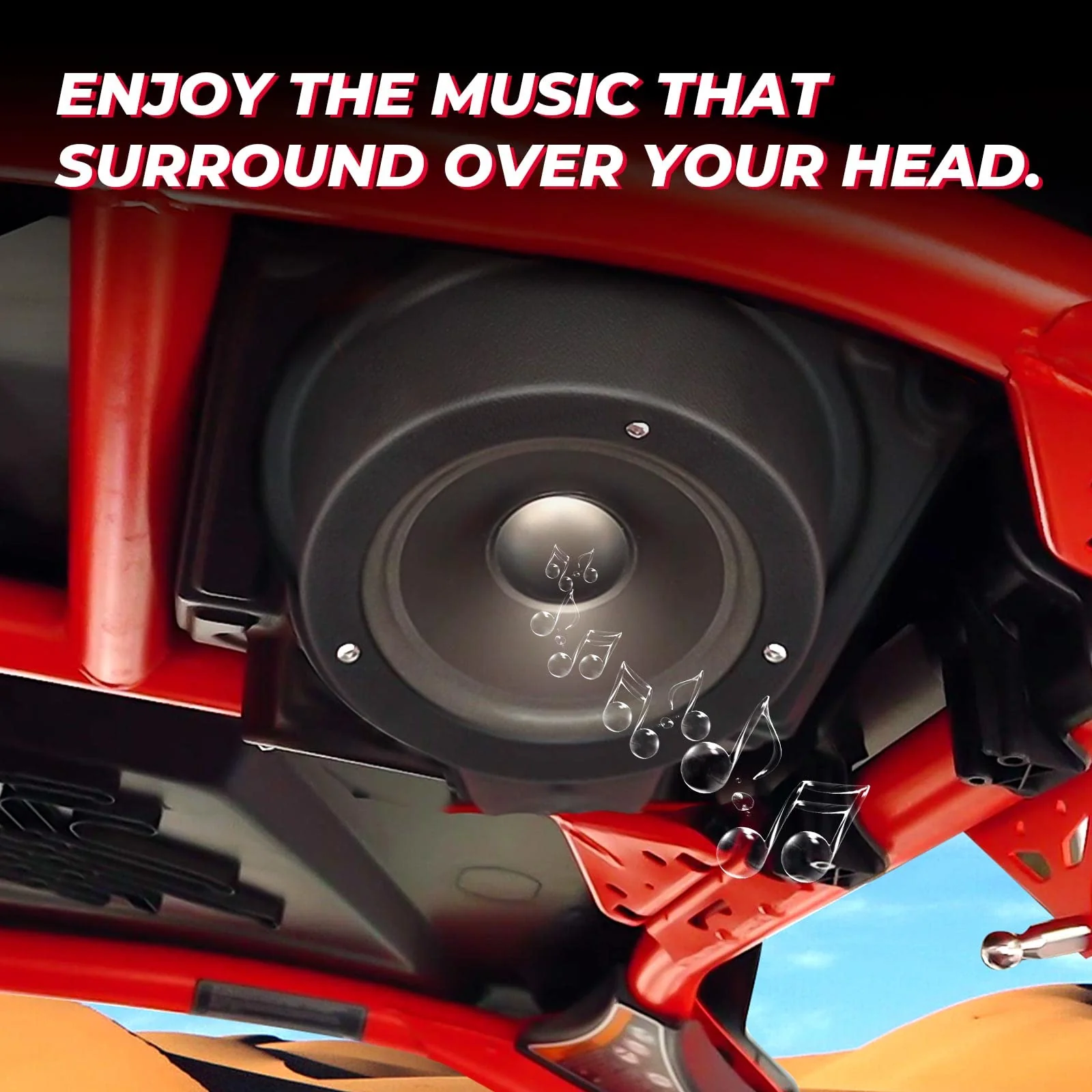 ATV/UTV/Cart Overhead Speaker Mount Enclosure 6.5inch - Image 3