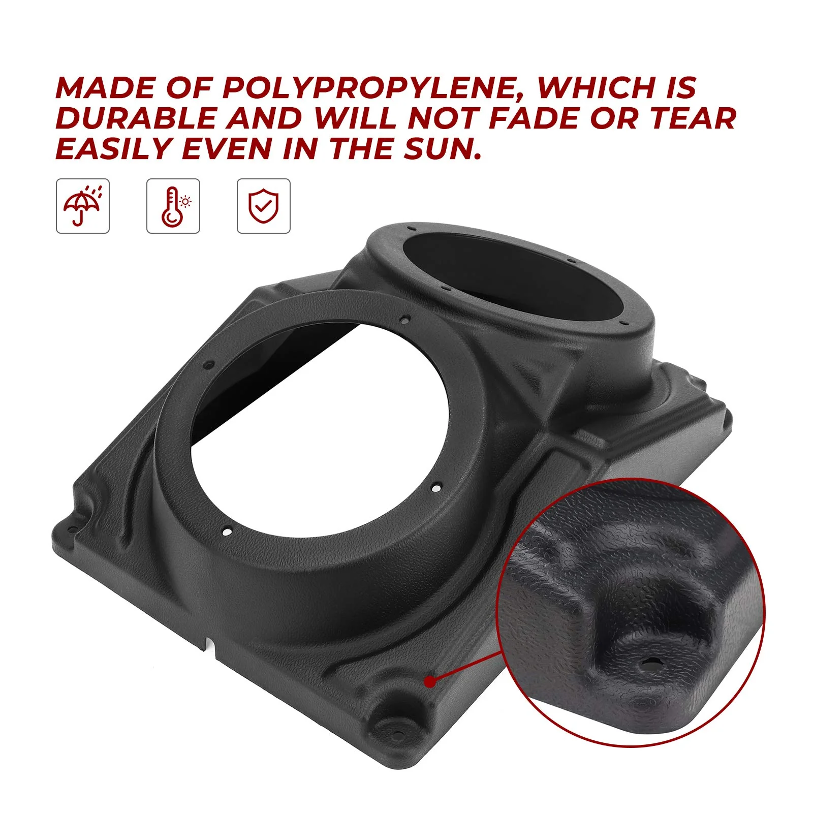 ATV/UTV/Cart Overhead Speaker Mount Enclosure 6.5inch - Image 4