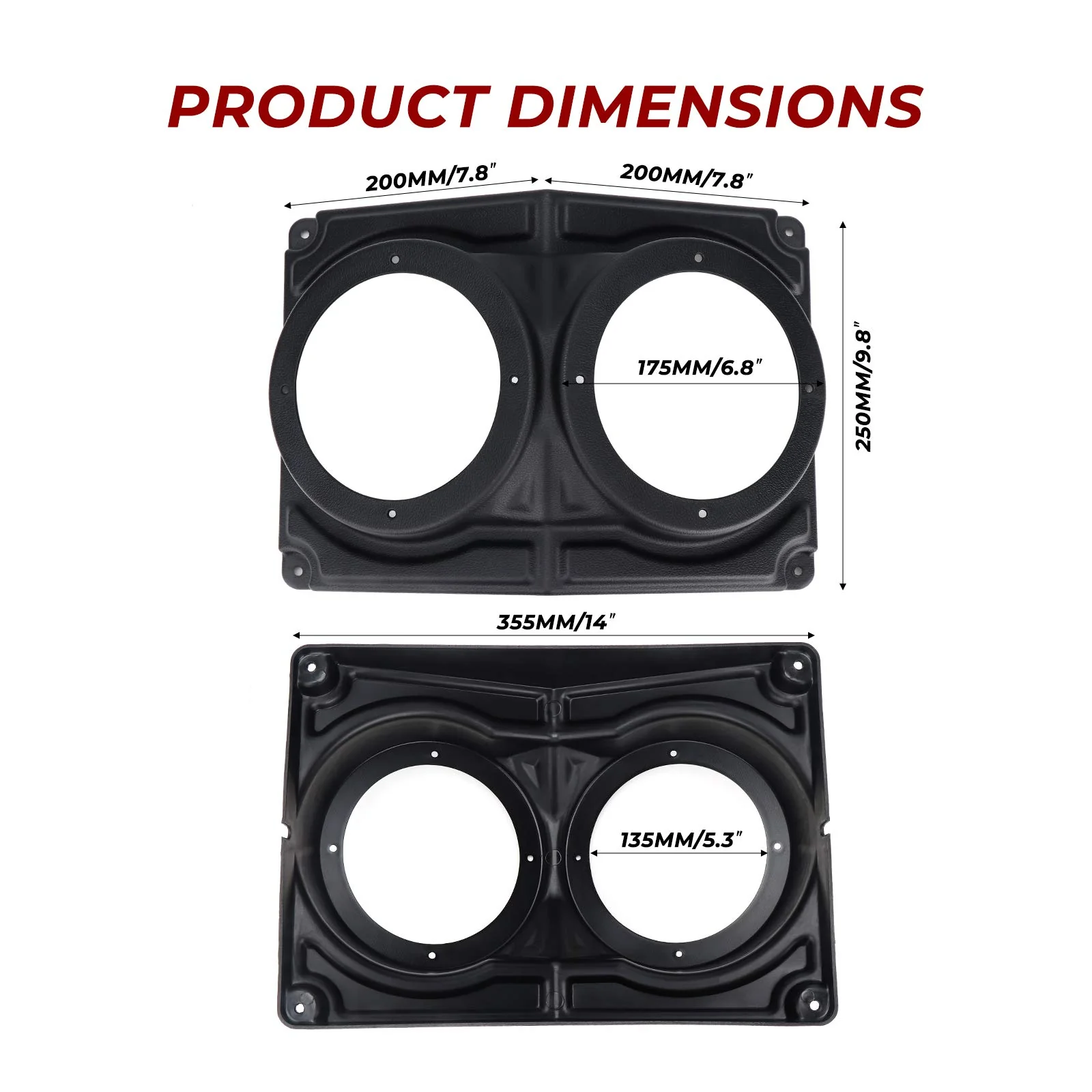 ATV/UTV/Cart Overhead Speaker Mount Enclosure 6.5inch - Image 5