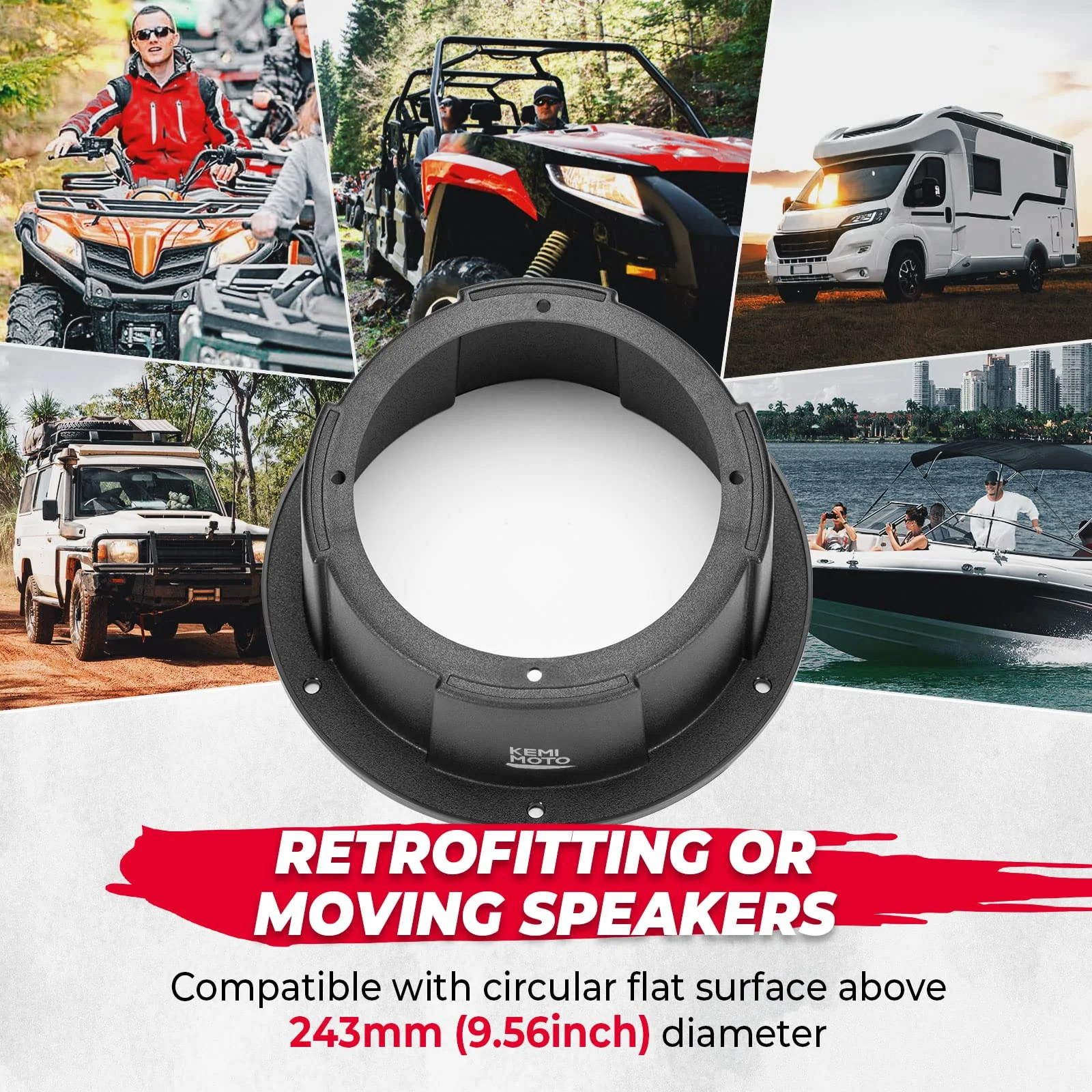 6.5 Inch Mount Speaker Pod For UTVs, RVs, Cars, Boats, Trunks, Trailers - Image 2