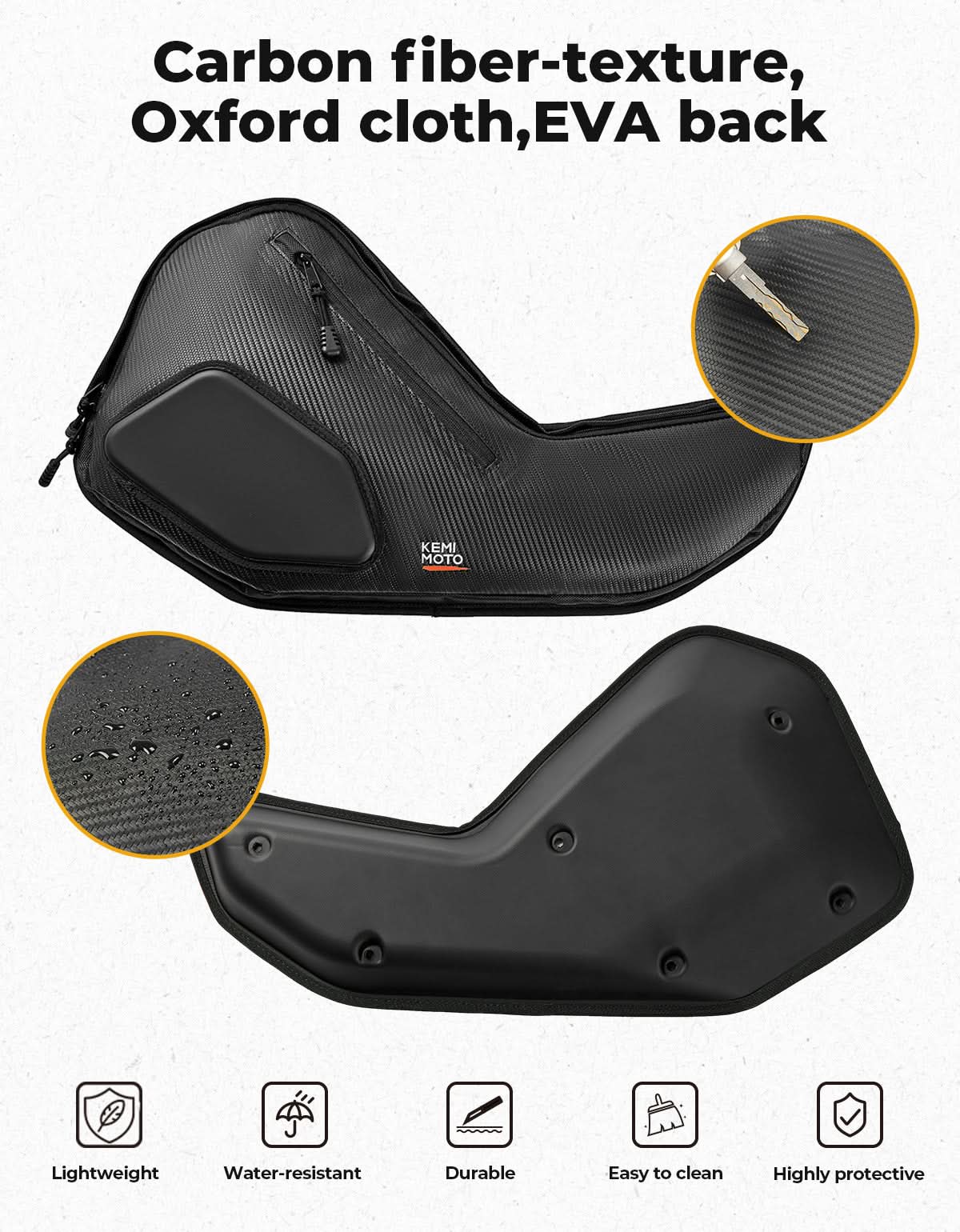 6 Q Front Door Bags with Knee Pads for 2025 Polaris RZR - Image 5