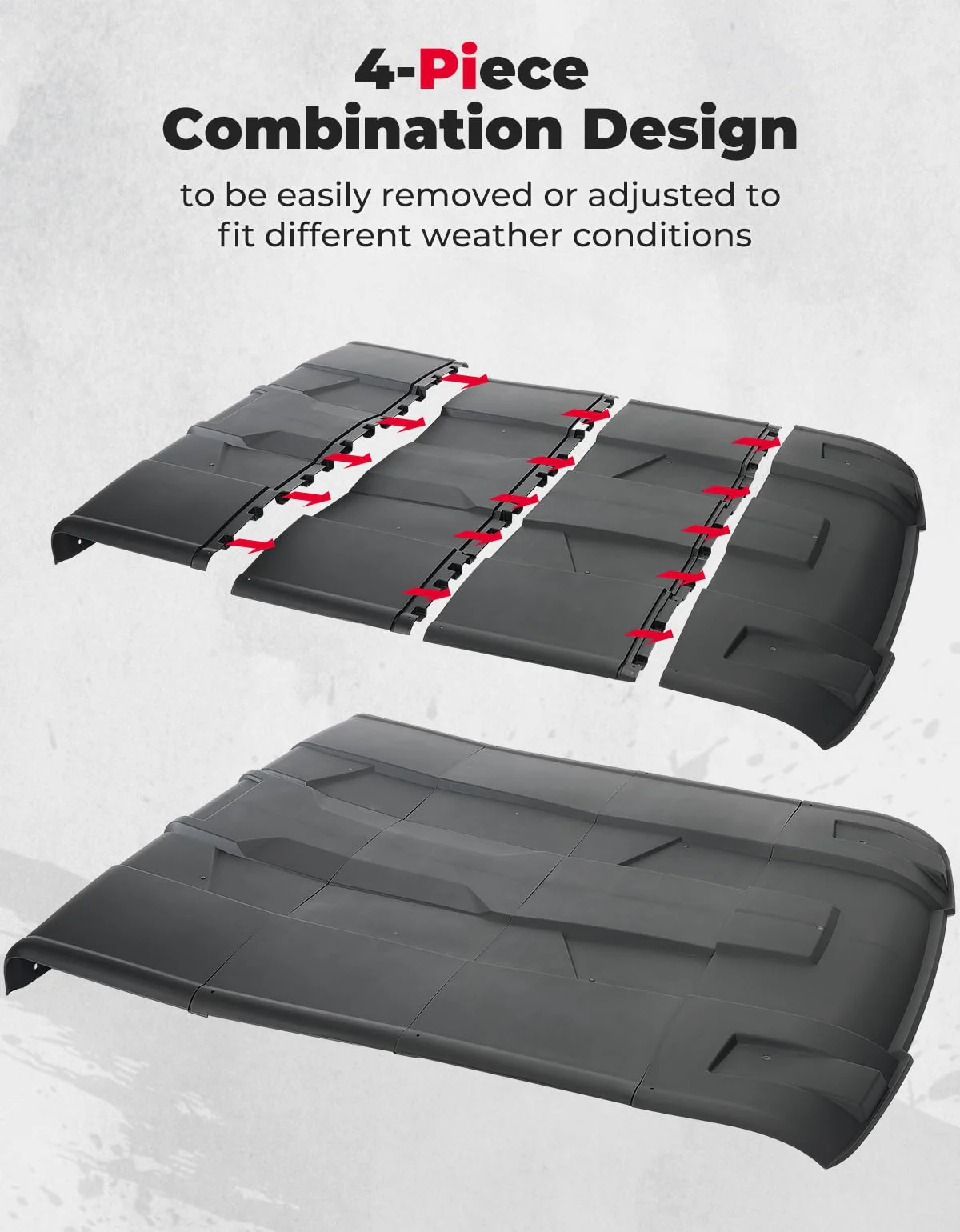 Roof Top Hard for Polaris Ranger XP 1000 CREW 2017-2025 - Image 4