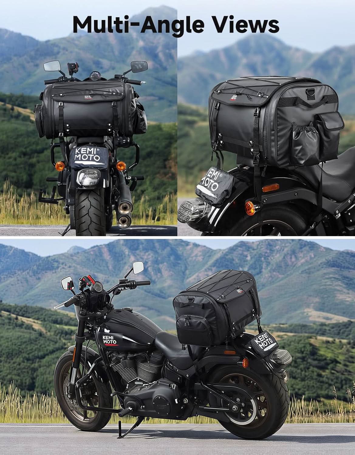 60–80L Expandable Tail Bag For Motorcycle Travel - Image 7