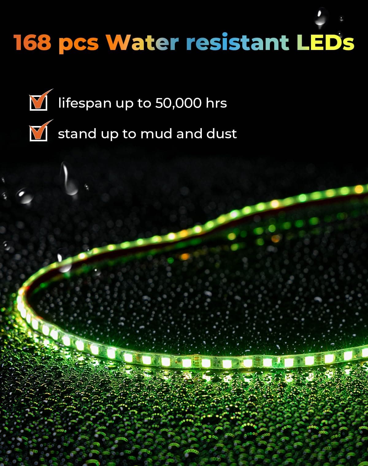 60'' UTV Windshield RGB Light Strips for Maverick X3 / Defender / ZForce / UForce - Image 4