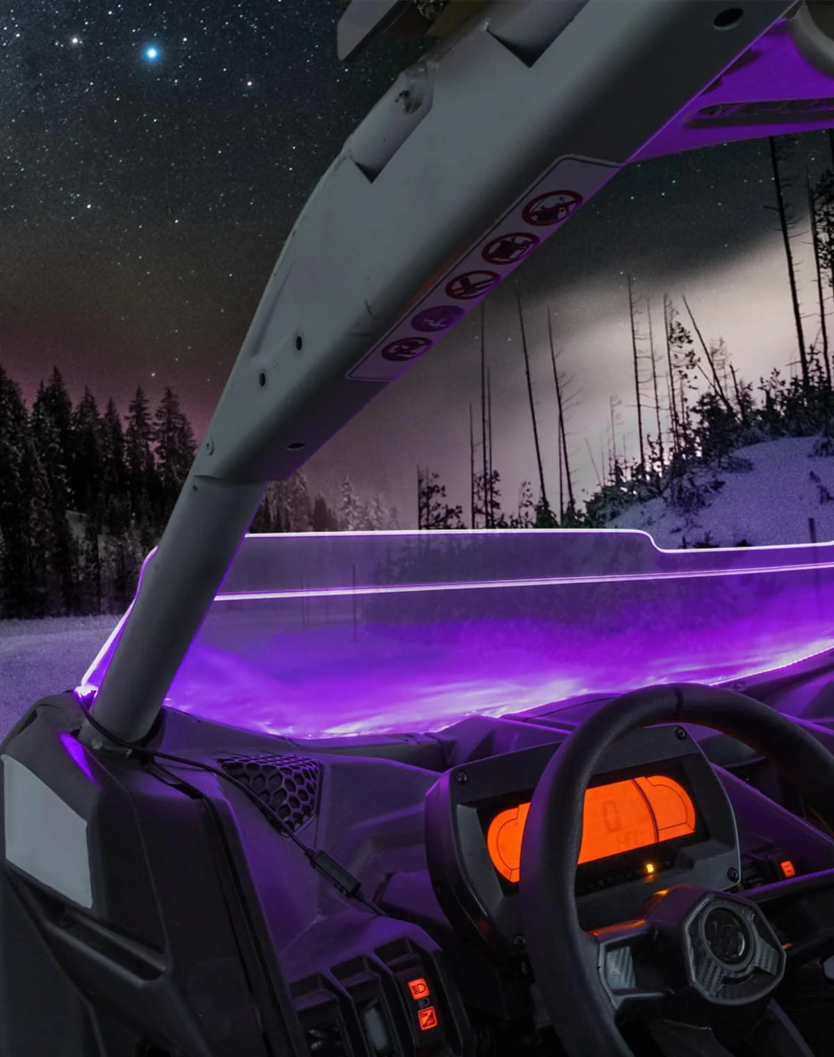 60'' UTV Windshield RGB Light Strips for Maverick X3 / Defender / ZForce / UForce - Image 5