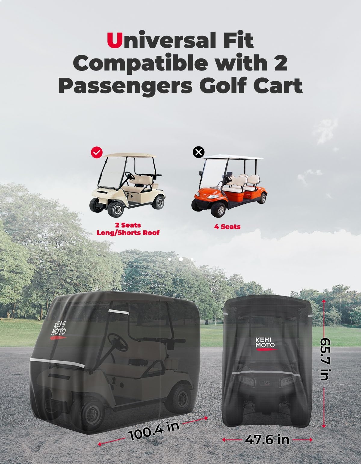 Heavy-Duty Golf Cart Cover for EZGO Club Car Models - Image 5
