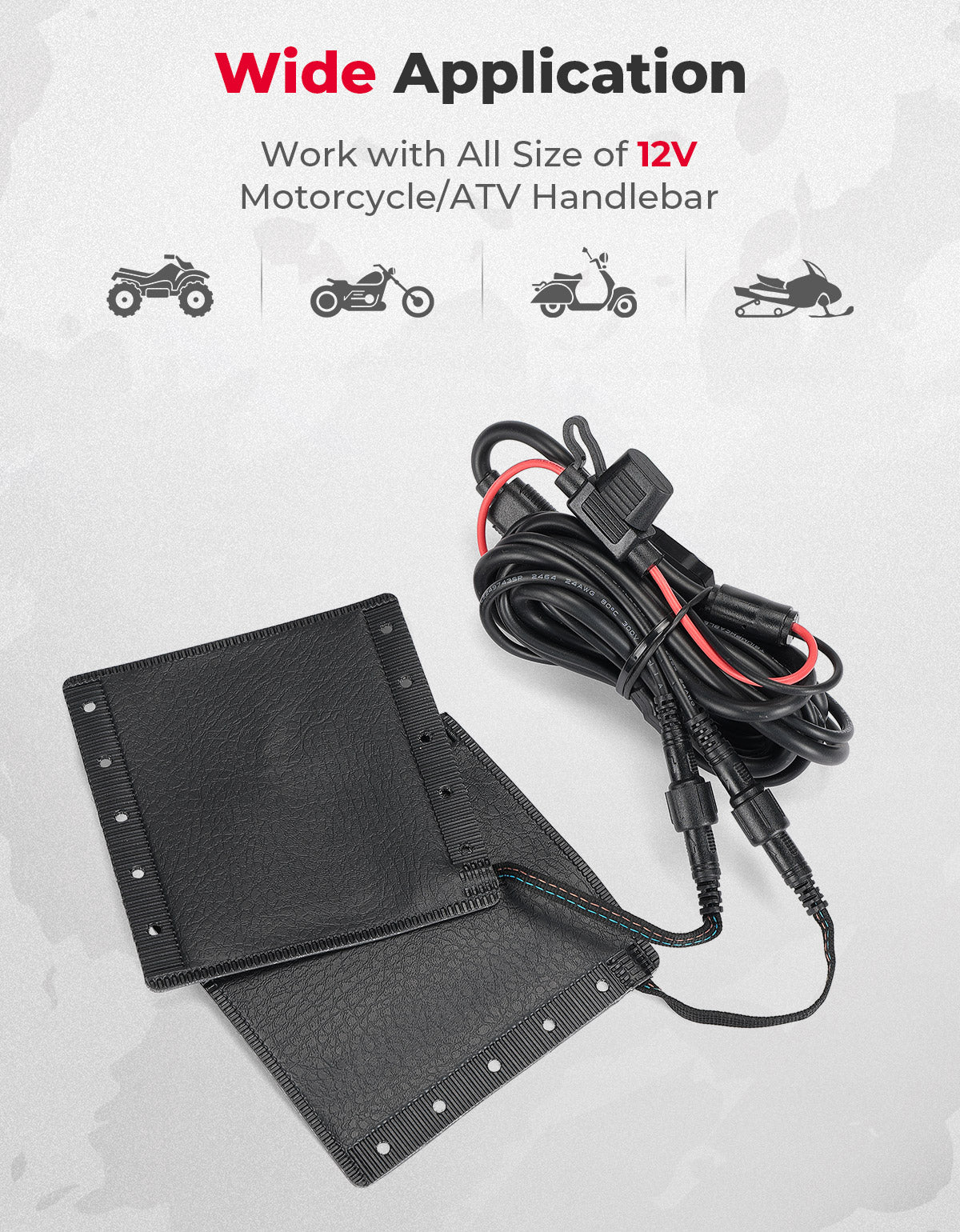 12V Heated Grip with 5 Gear Temperature for ATV Motorcycle - Image 3
