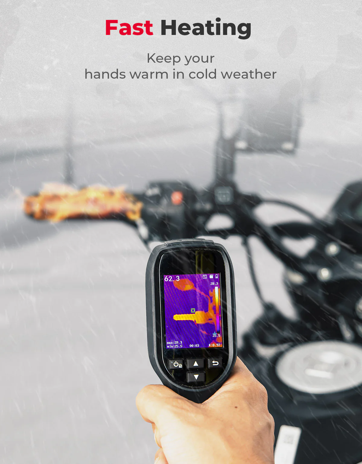 12V Heated Grip with 5 Gear Temperature for ATV Motorcycle - Image 4