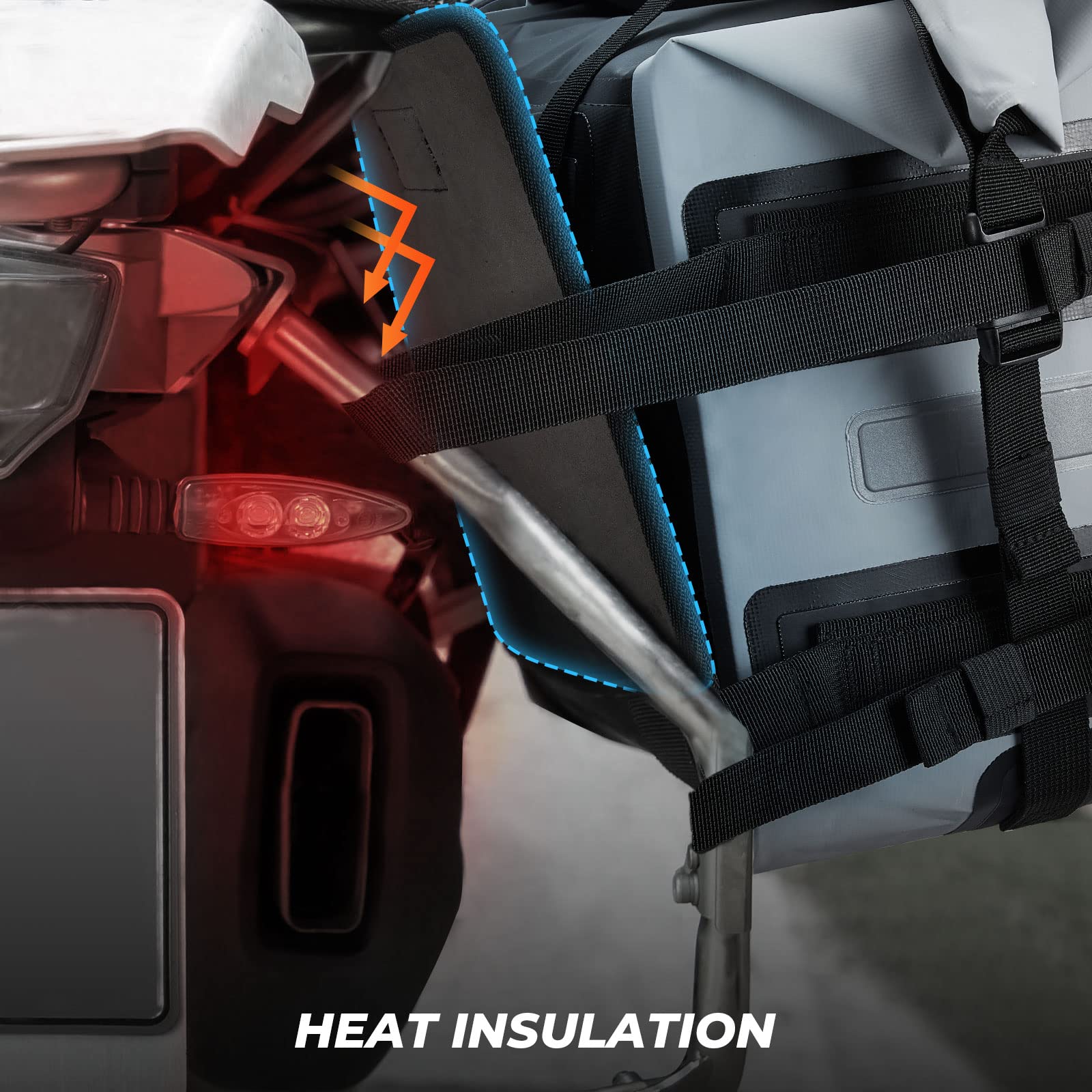 70L Waterproof Saddlebags for Adventure Touring Street Bike Dual Sport Bike - Image 5