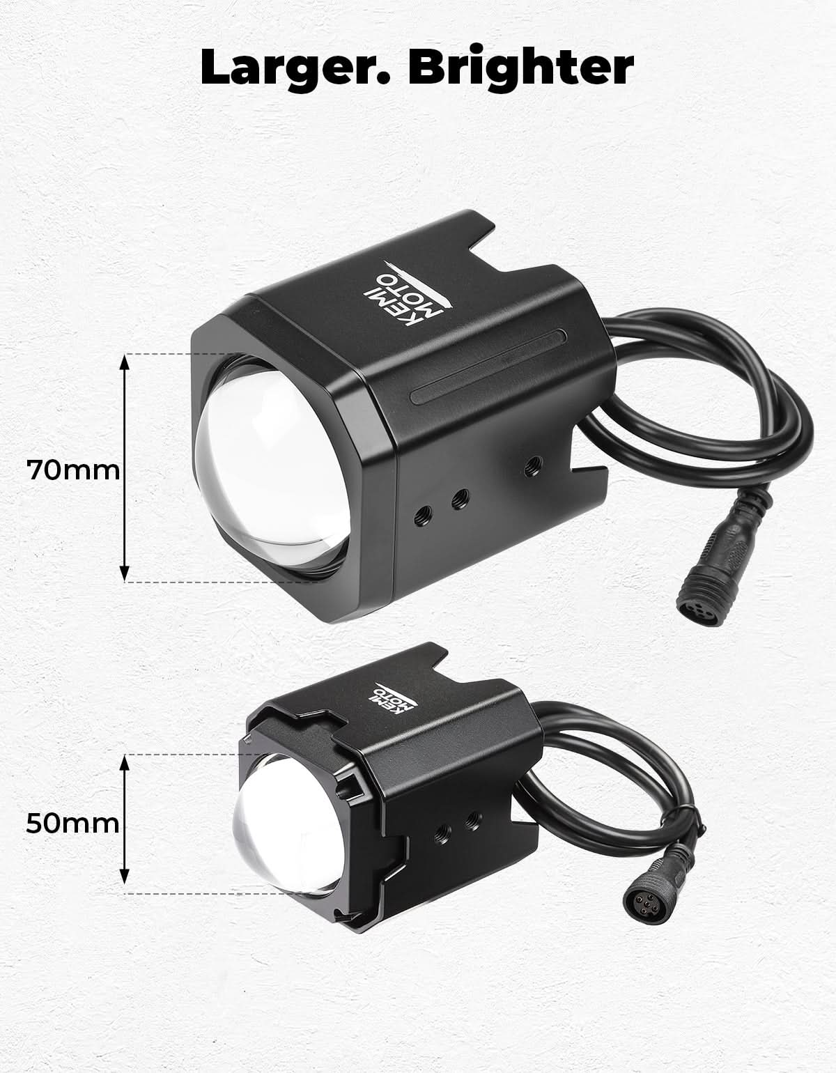 70mm Whipless LED Whip Lights w/ 1.5''-2'' Roll Bar Mounts for Can-Am Polaris CFMOTO - Image 2